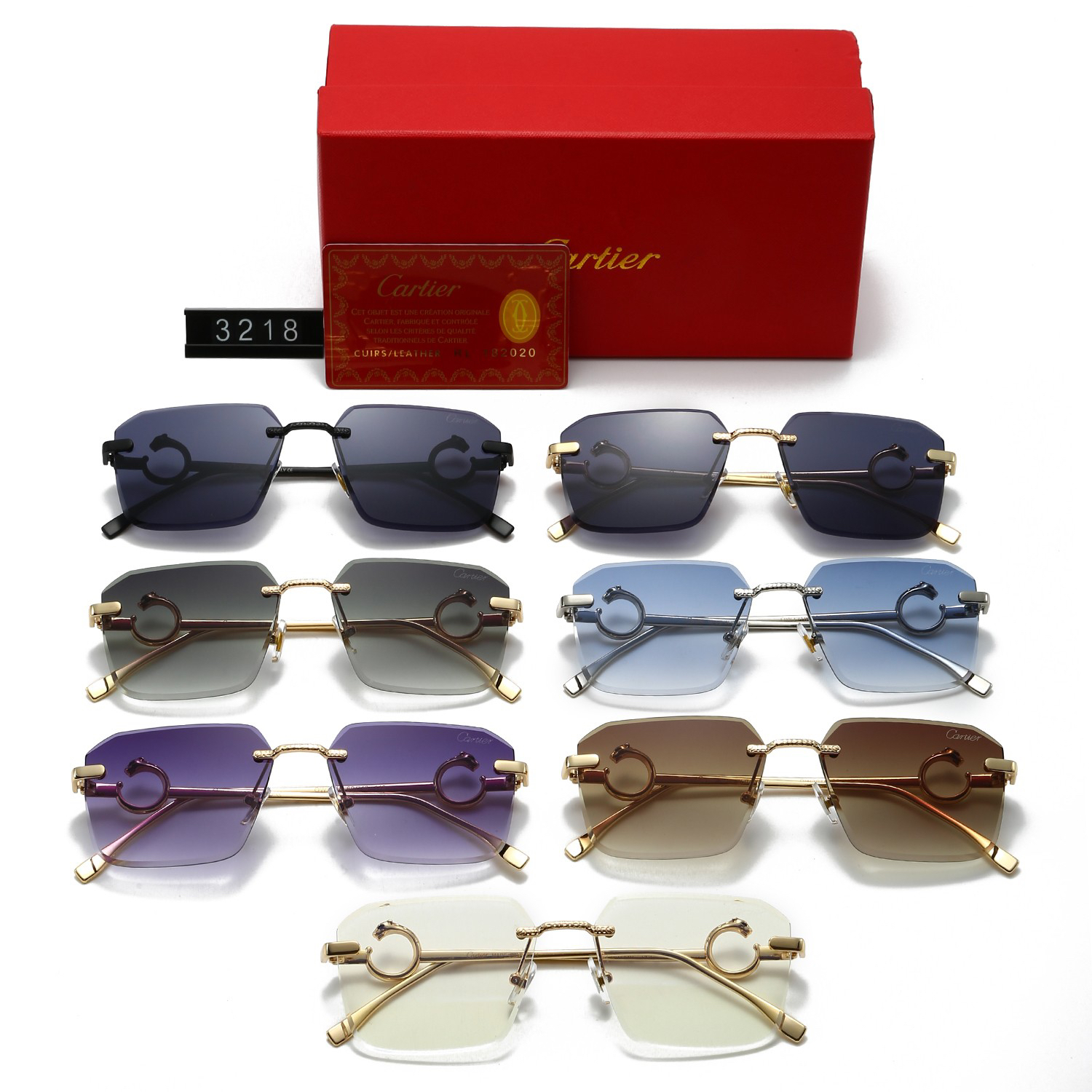 [TOP] Cartier Sunglasses - 7 Colors - 711 Luxury