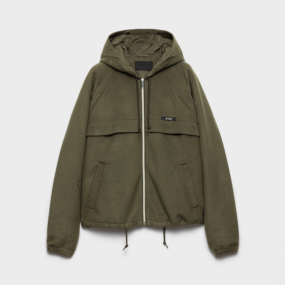 Prada Clothing PRADA Hooded Technical Fabric Blouson Jacket #396288 | Nigo Office