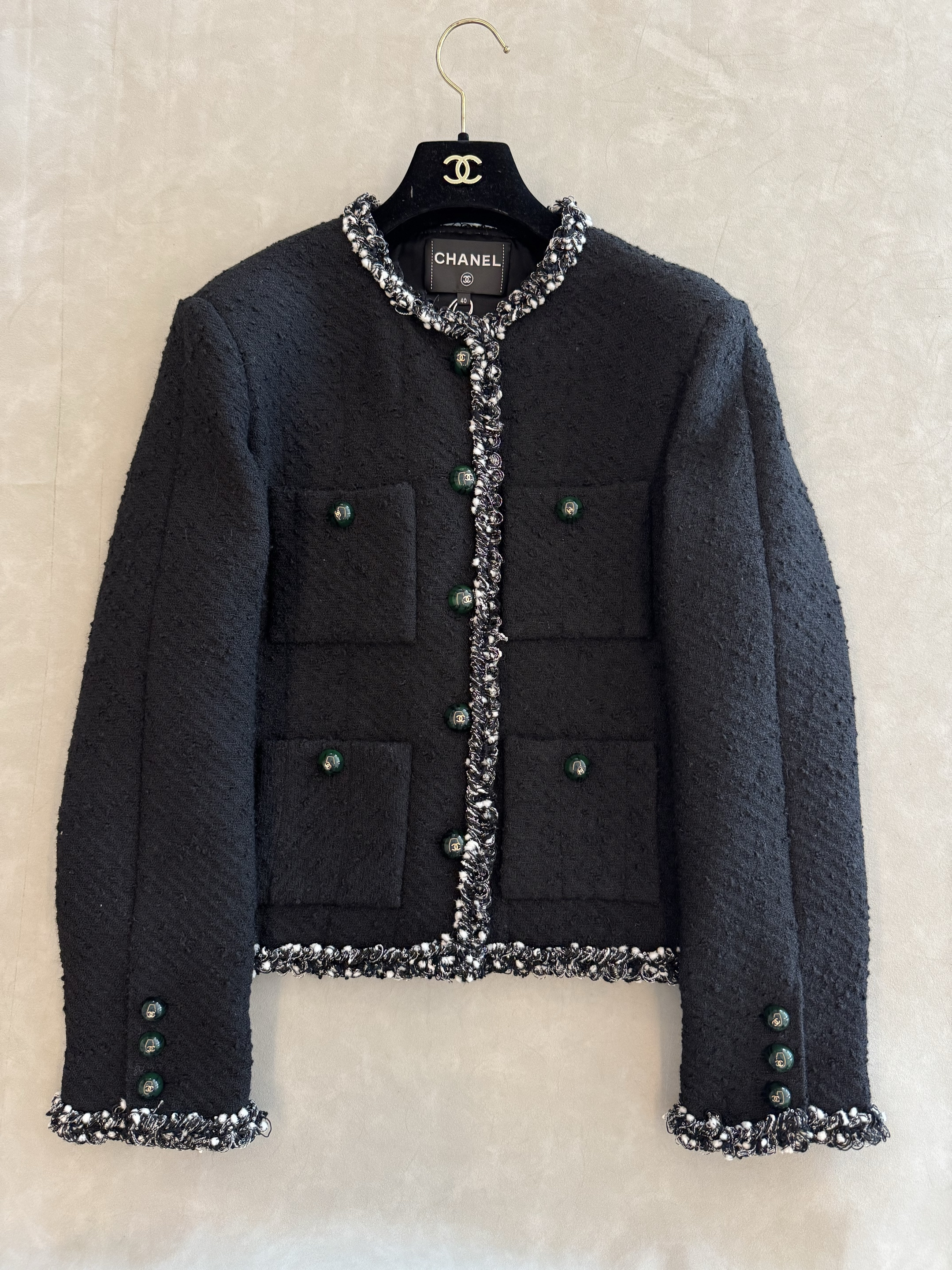 Chanel black Clothing Chanel Black Tweed Jacket #389746 View 2 | Nigo Office