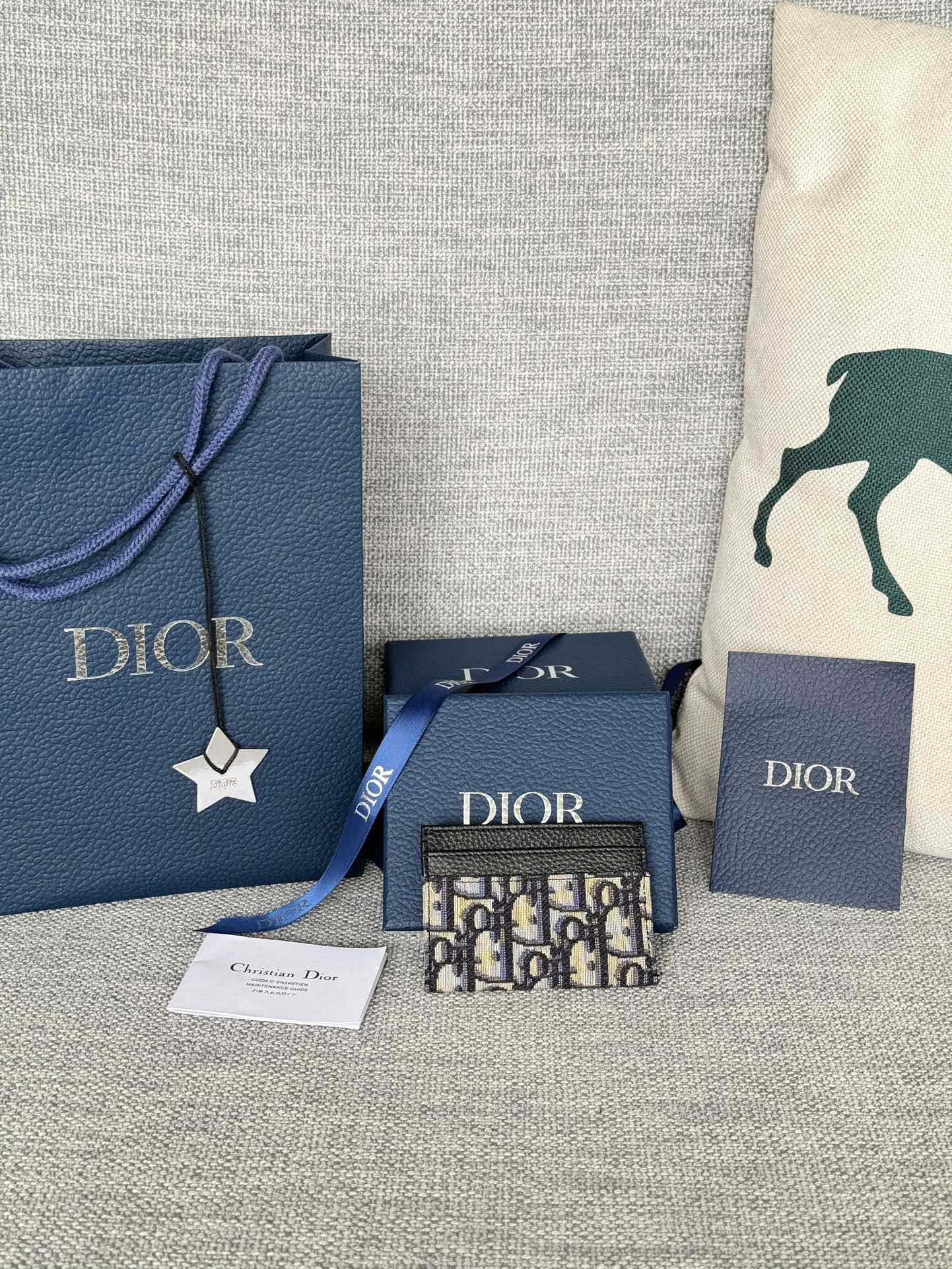 [TOP] Christian Dior Oblique Card Holder 10.5x7.5cm - Black - 711 Luxury