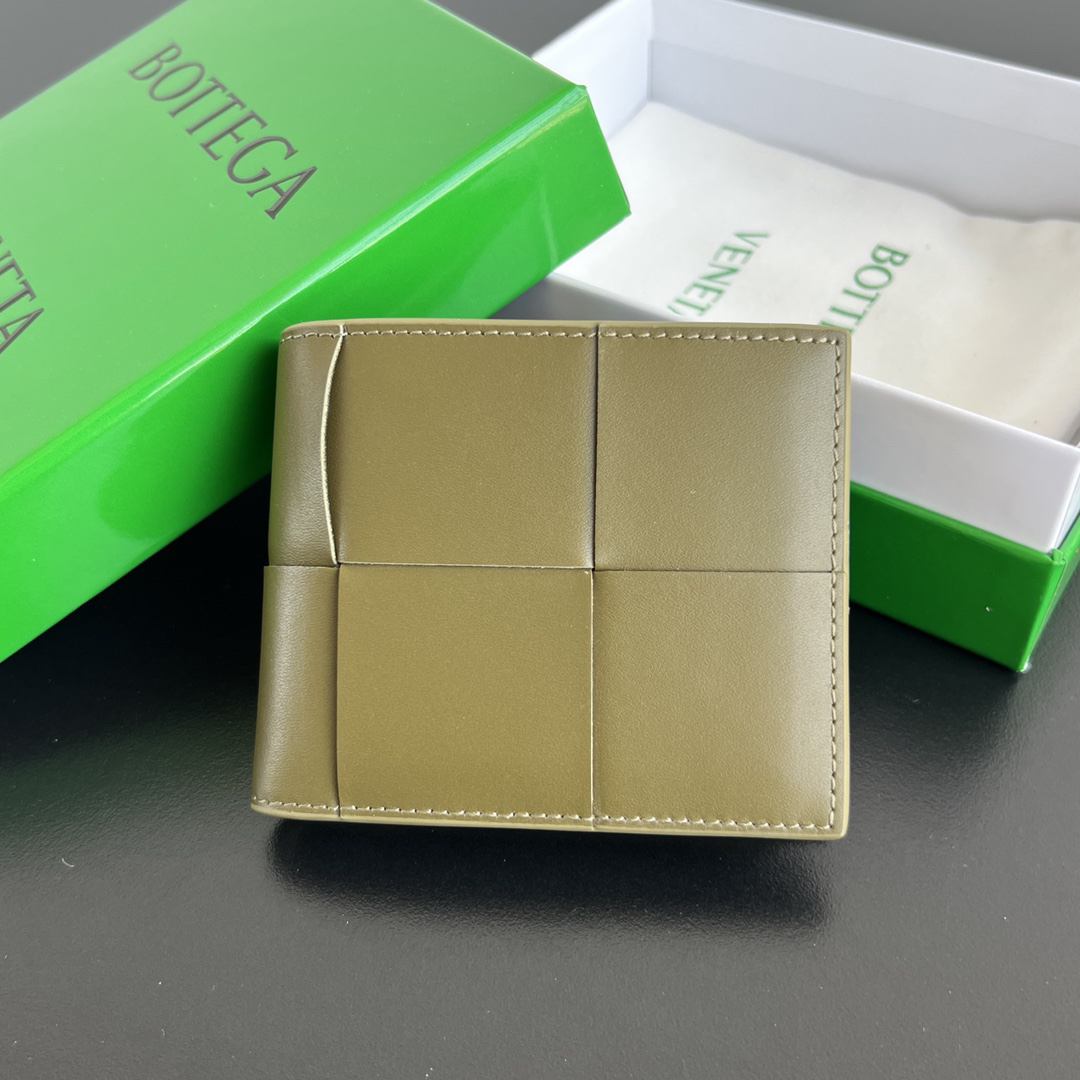 [TOP] Bottega Veneta BV Wallet 11x9.5 cm - Green - 711 Luxury