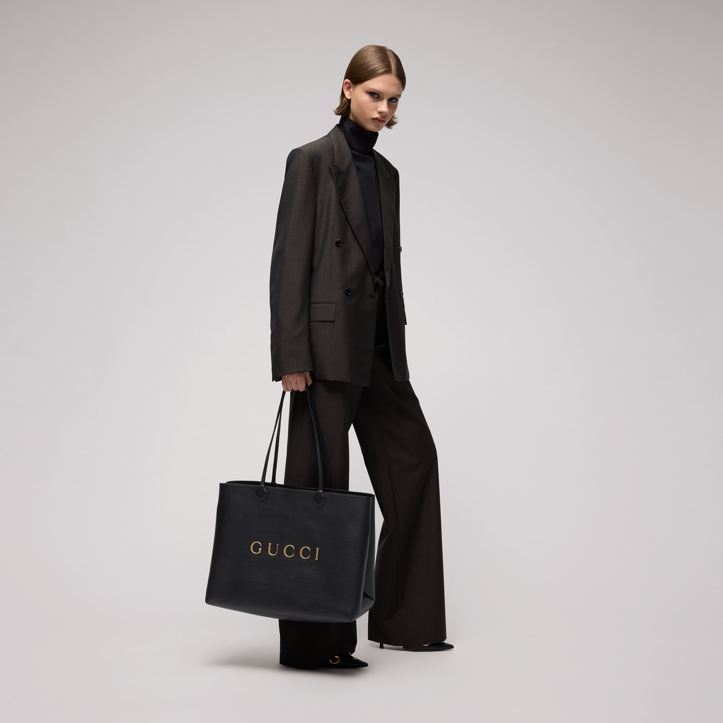 Gucci black Bag GUCCI Gucci NY Large Tote Bag in Black Leather #387140 View 2 | Nigo Office