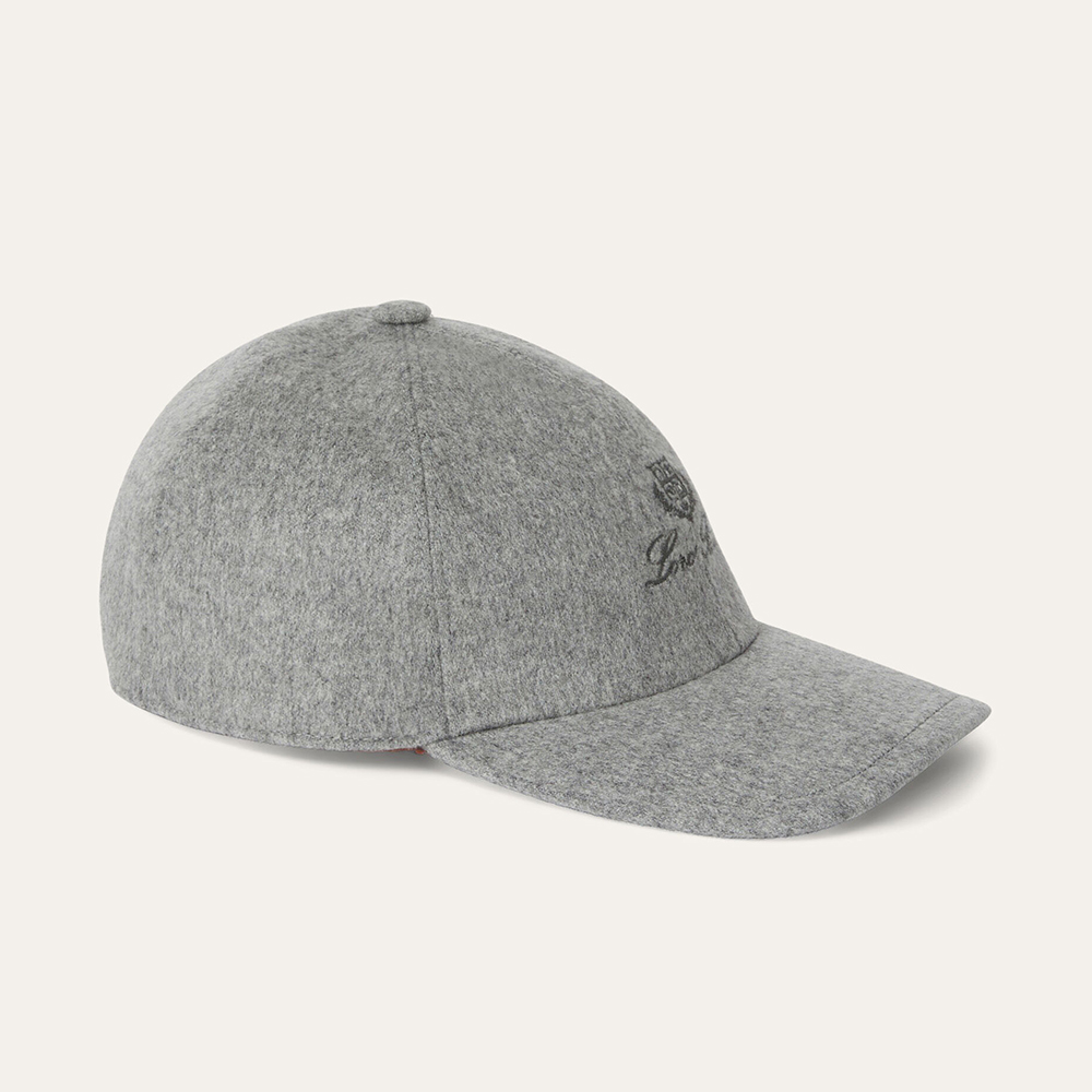 Loro Piana Hat Loro Piana Baseball Cap Cashmere Storm System Flannel Melange #395746 | Nigo Office