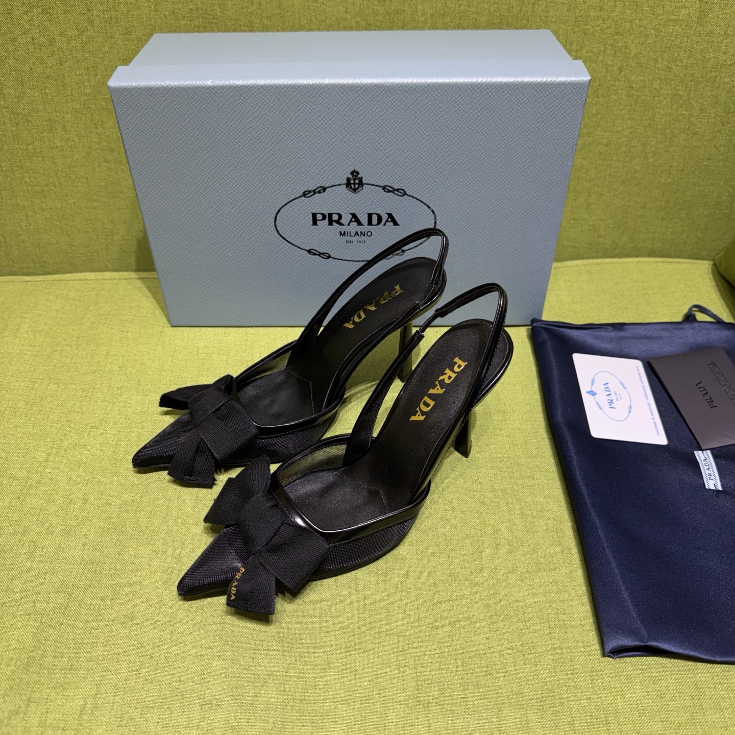 [TOP] PRADA High Heel Mules - Black - 711 Luxury