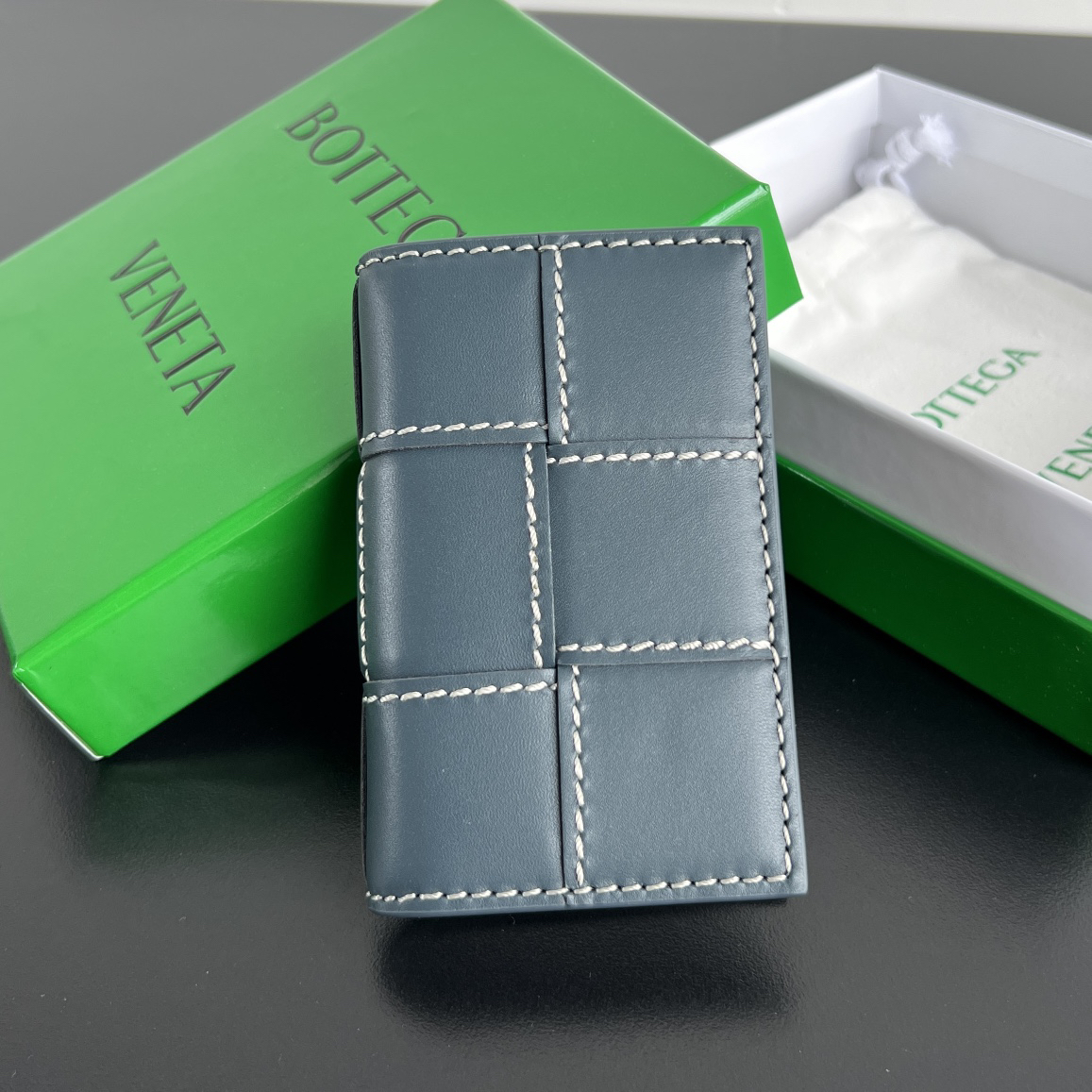 [TOP] Bottega Veneta BV  Folding Slim Wallet 11x7.5 cm - Blue - 711 Luxury