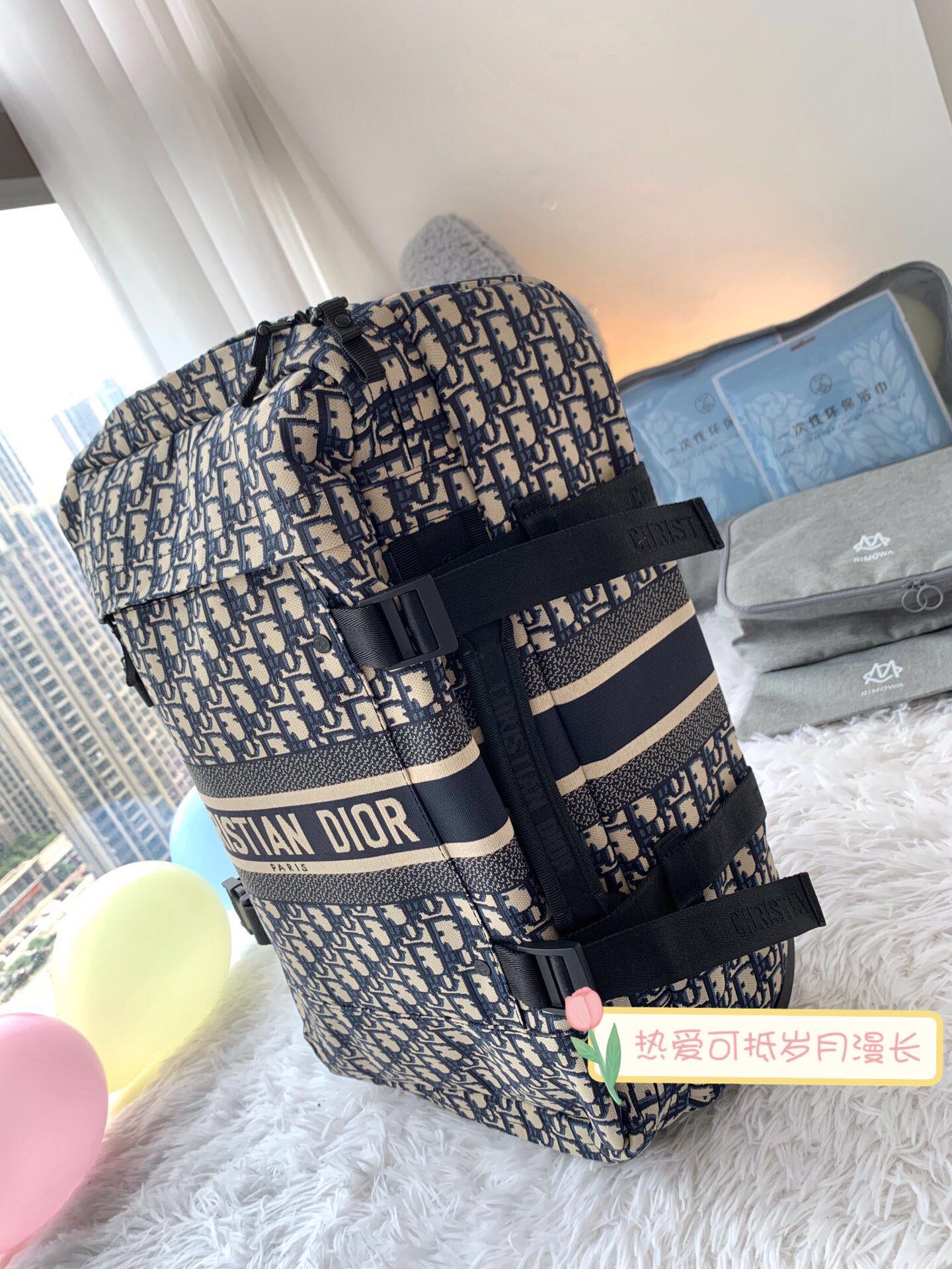 [TOP] Christian Dior Luggage Box 49-33-21cm - Blue - 711 Luxury