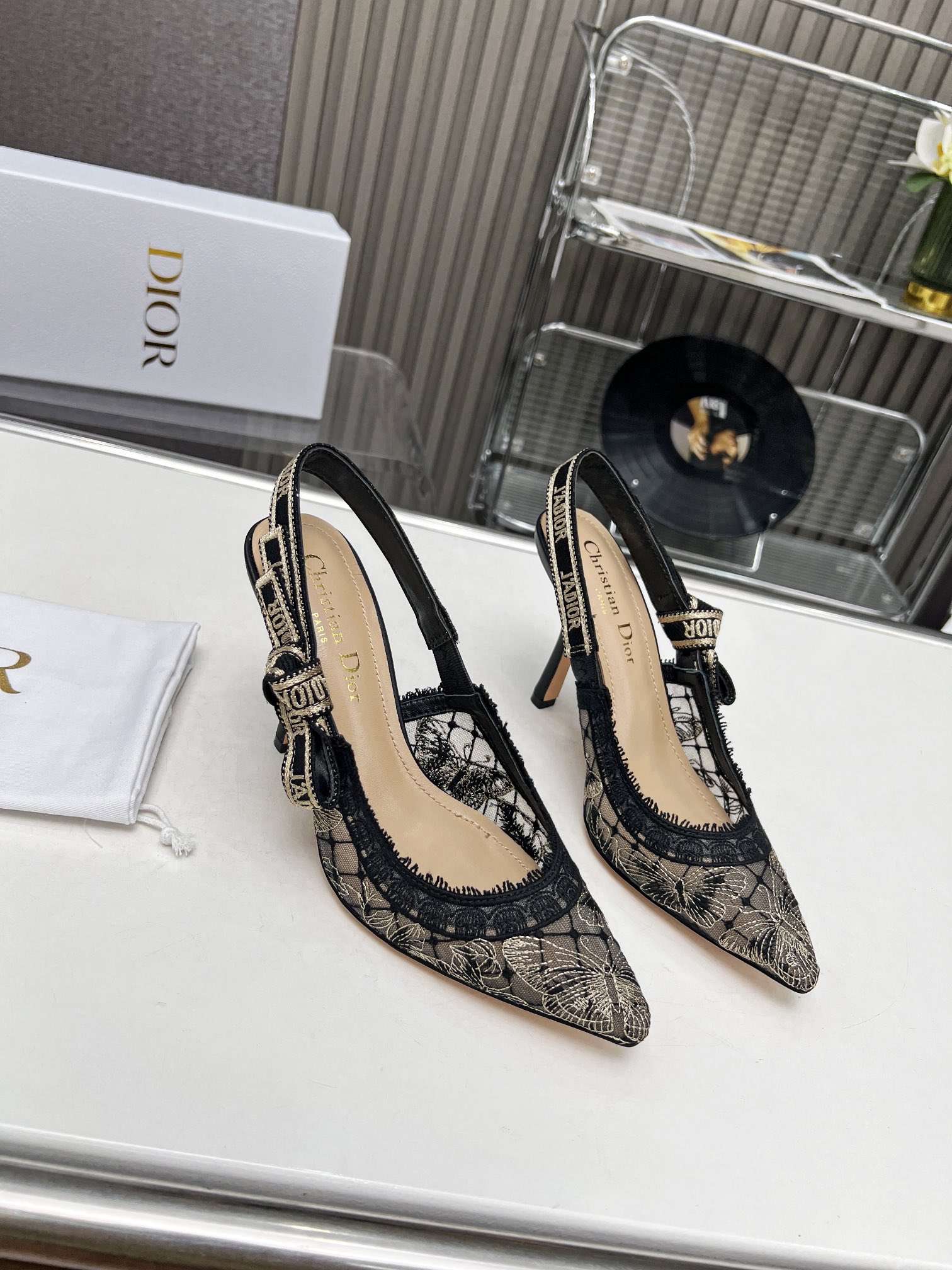 [TOP] Christian Dior High-heeled Shoes - Black - 711 Luxury