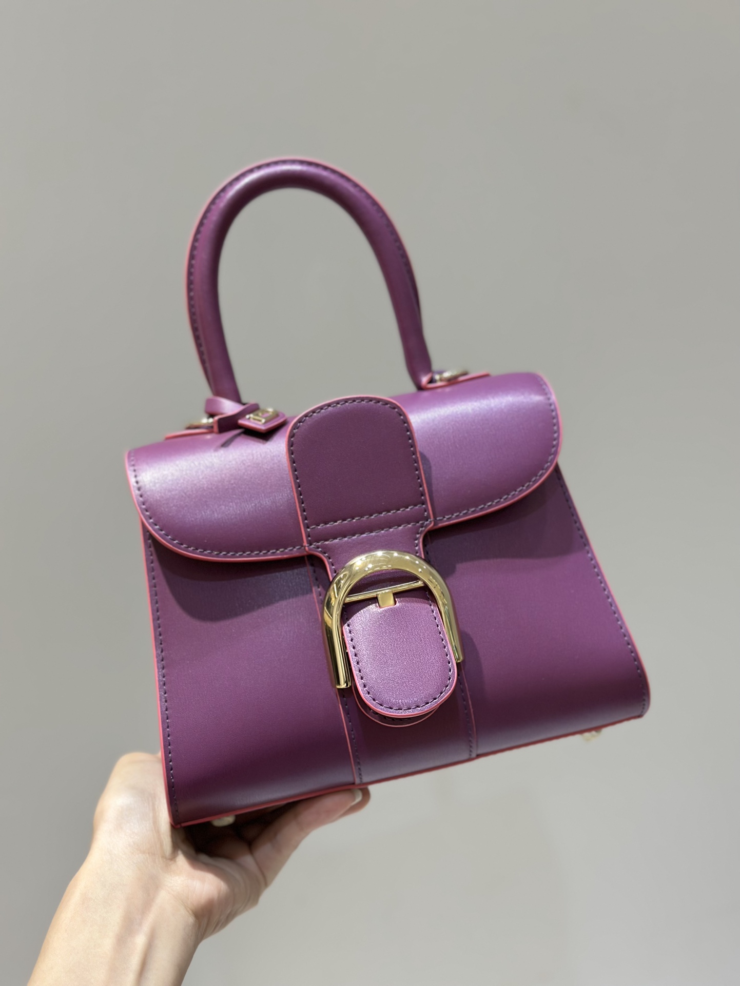 [TOP] Delvaux Brillant Bag Box Leather 20cm - Purple - 711 Luxury