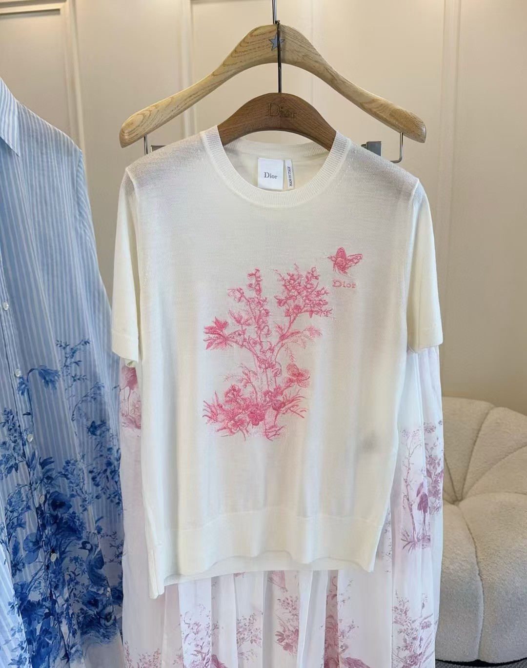 [TOP] Christian Dior  Knit Short Sleeve T-shirt - White - 711 Luxury