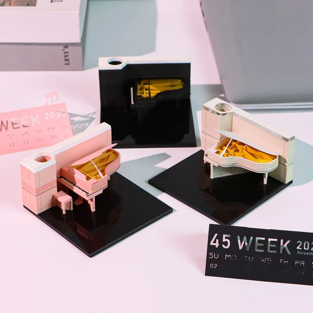 3D Calendar 2026 - Piano