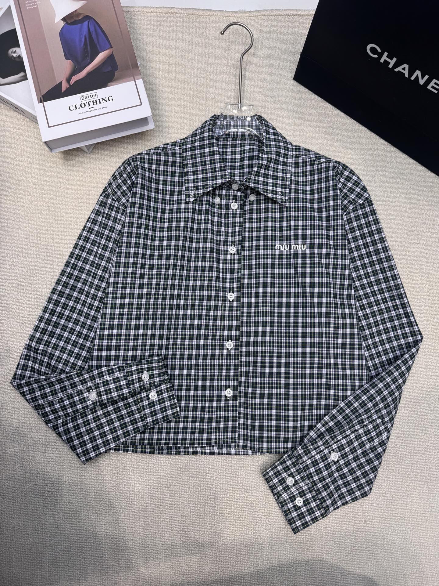 [TOP] Miu Miu Shirt - Blue - 711 Luxury