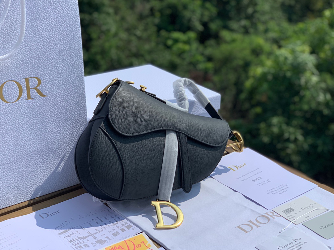 [TOP] Christian Dior Saddle Bag 25.5x20x6.5cm - Black - 711 Luxury