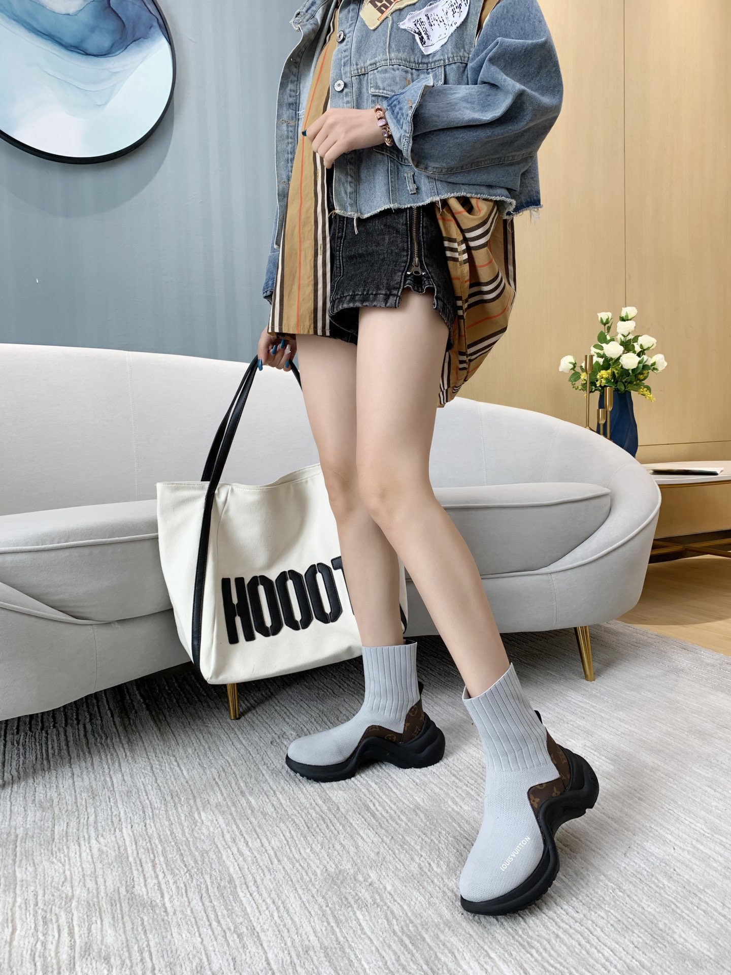 [TOP] Louis Vuitton LV Boots - Grey - 711 Luxury