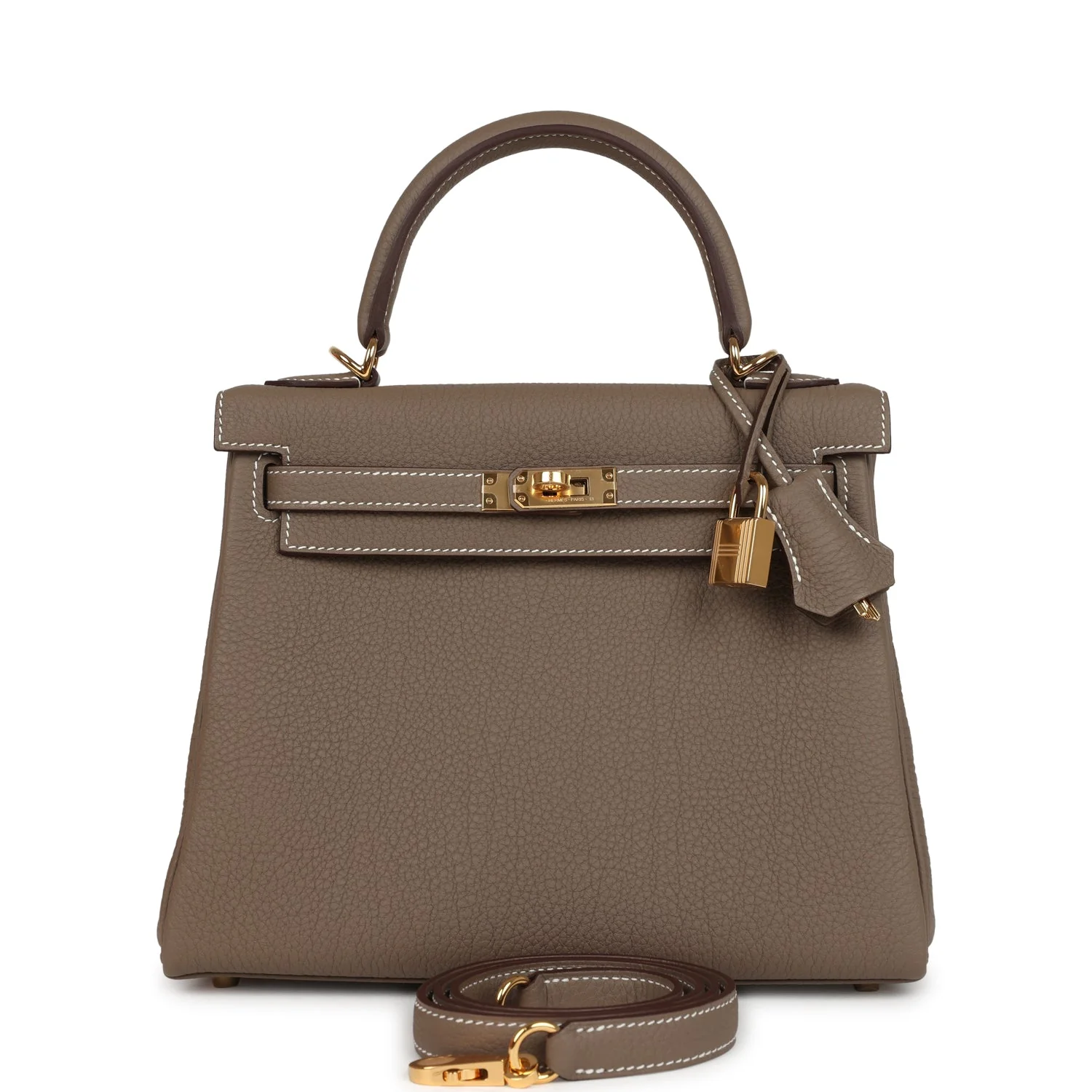 Hermes Kelly Retourne  Etoupe Togo Gold Hardware