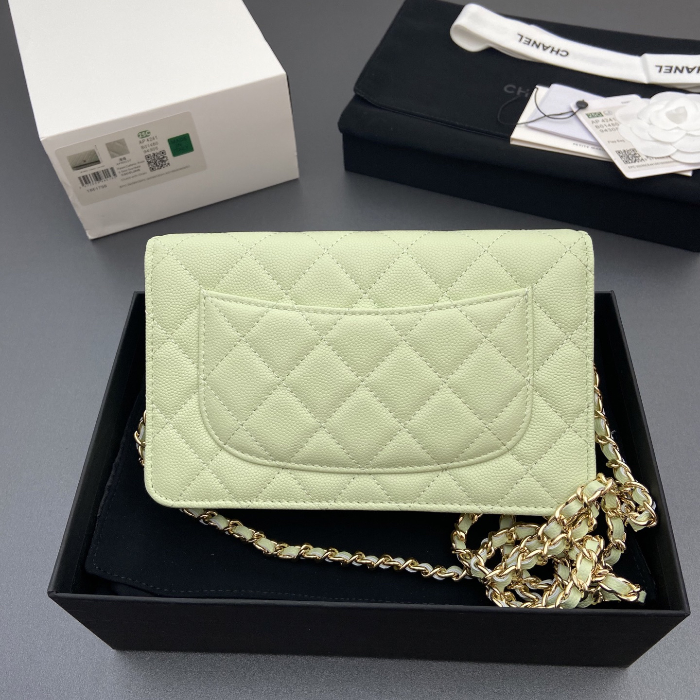 [TOP] CHANEL Woc Bag  20-13-3.5cm - Light Green
