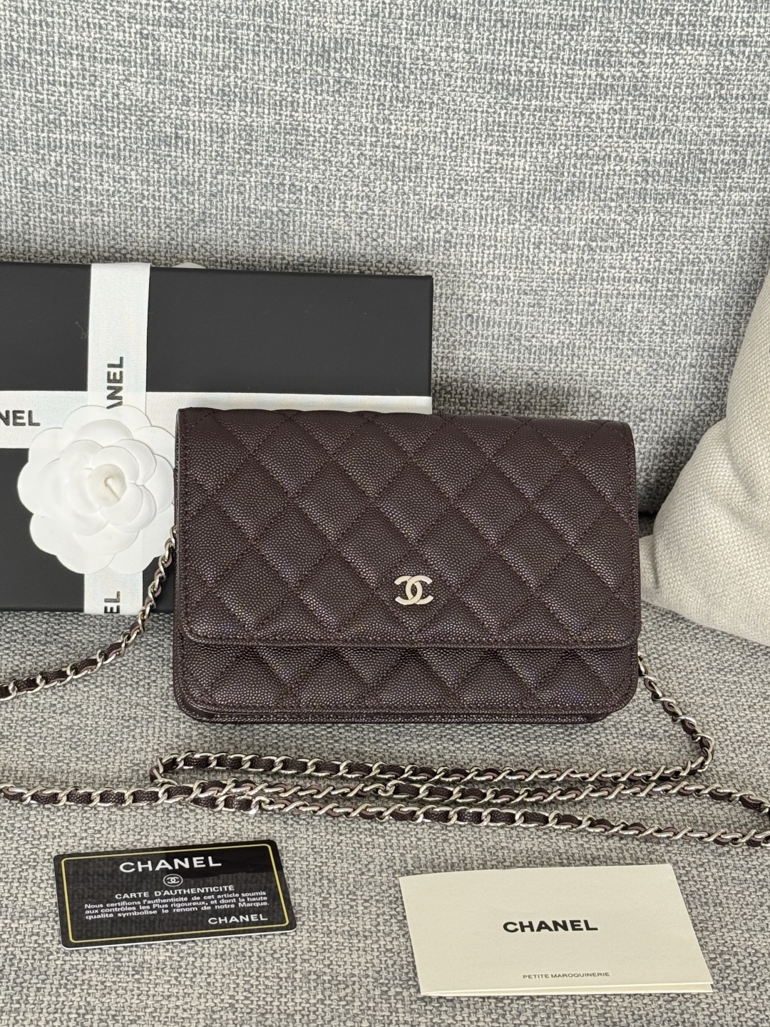 [TOP] CHANEL Woc Bag Cowhide 19x12x3cm - Coffee & SHW - 711 Luxury