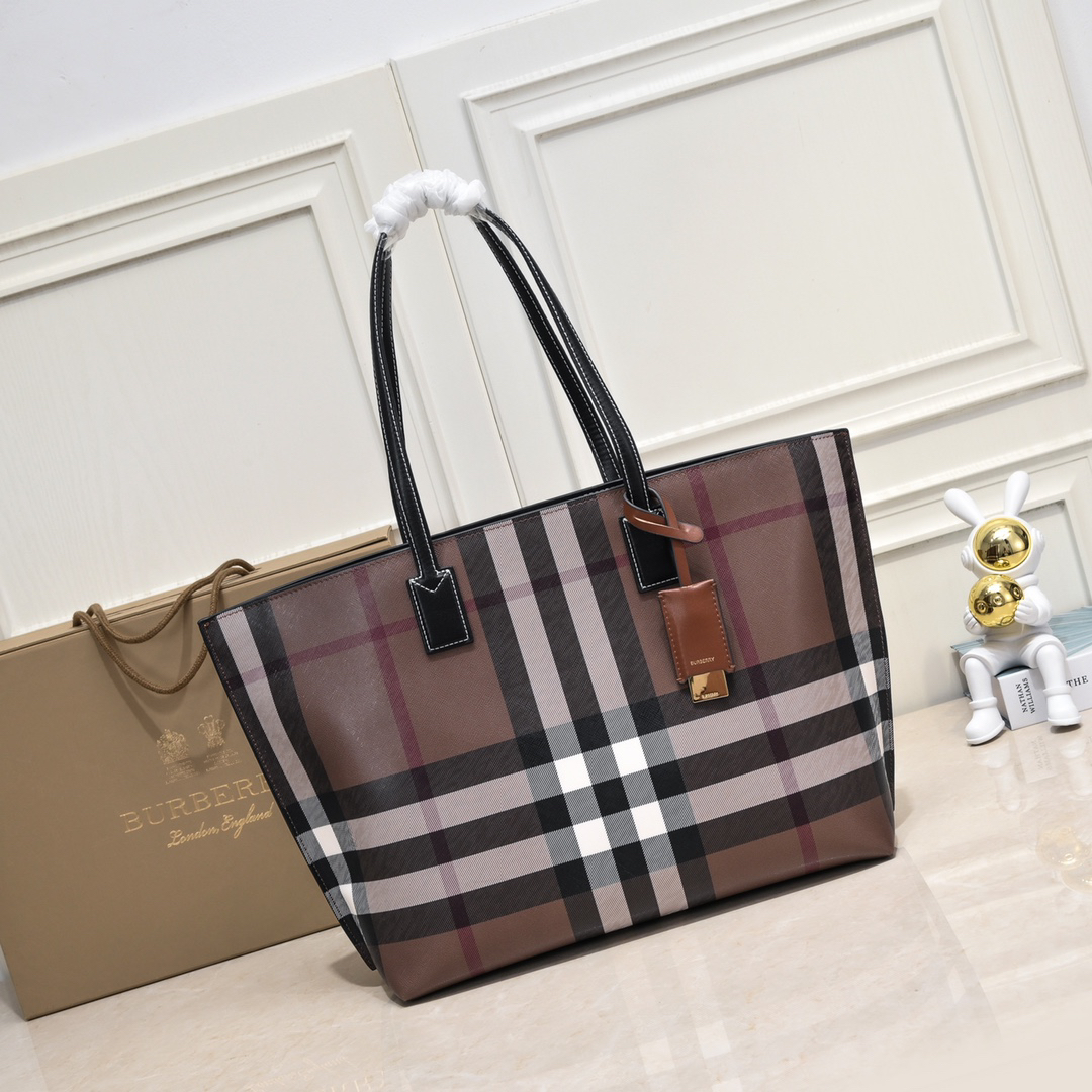 [TOP] BURBERRY Tote Bag 34 x 14 x 28cm - Brown - 711 Luxury