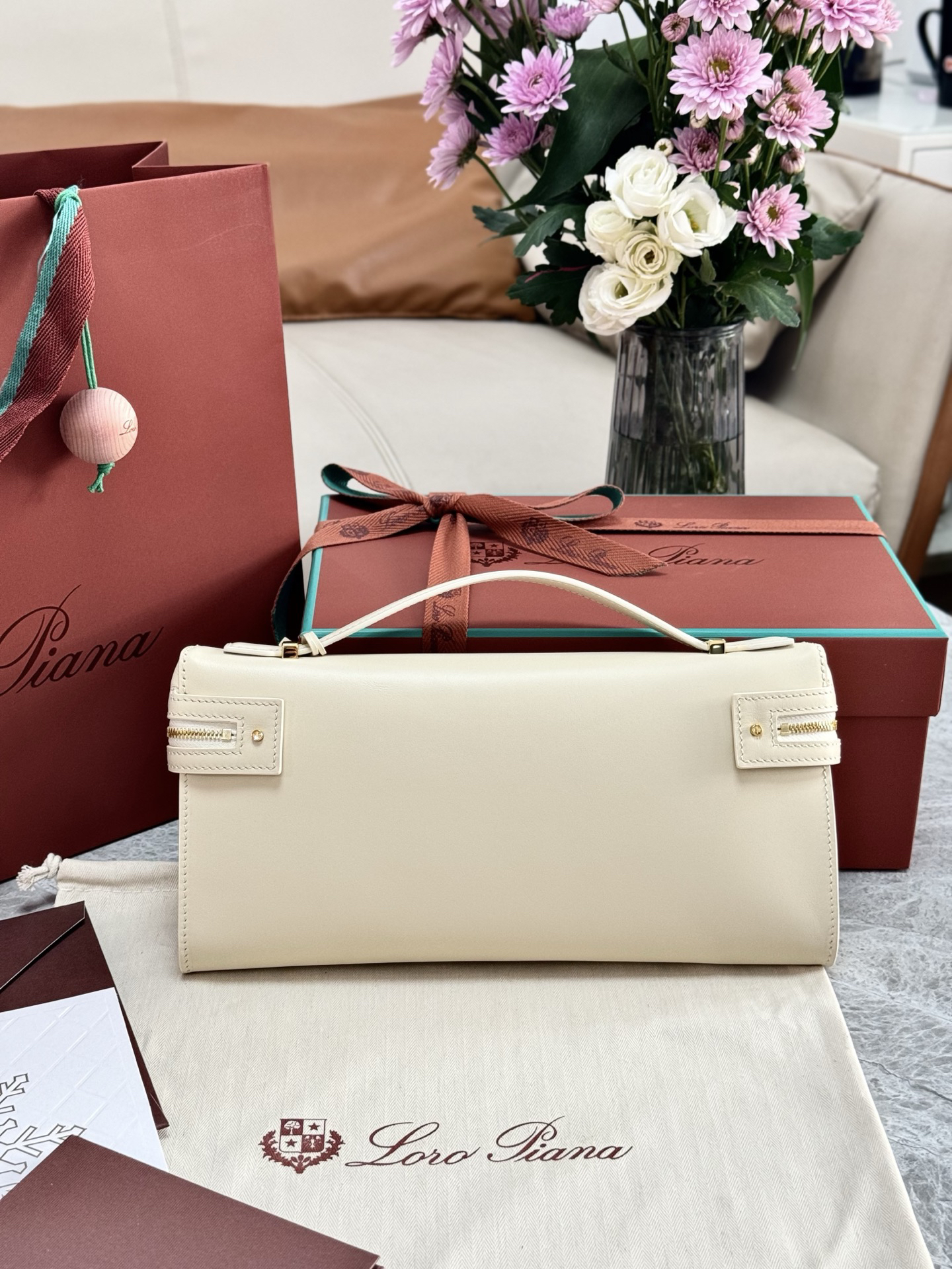 [TOP] Loro Piana Extra utch L29 Bag 29-14-3 cm - Beige - 711 Luxury