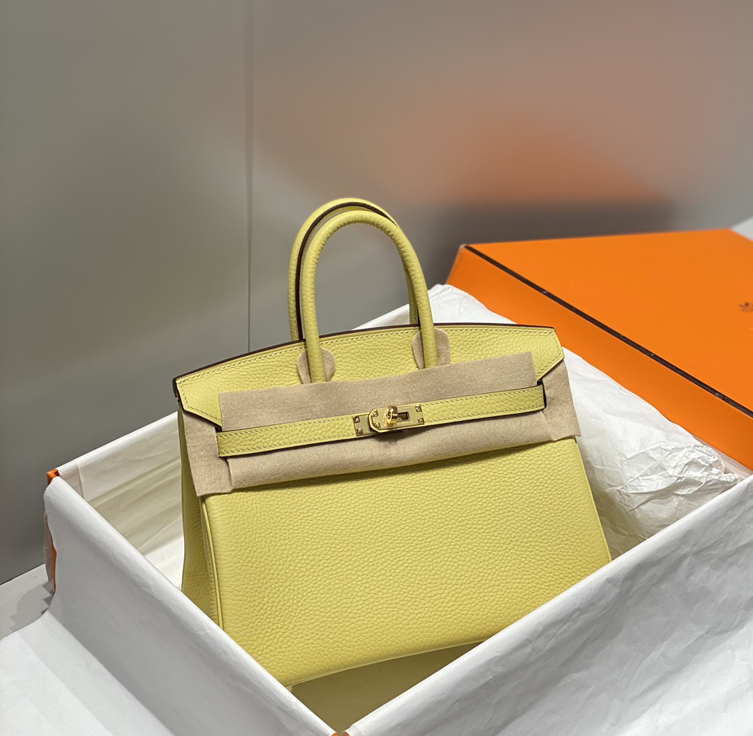 [TOP] HERMES Birkin Togo Leather 25cm - Jaune Poussin & GHW - 711 Luxury