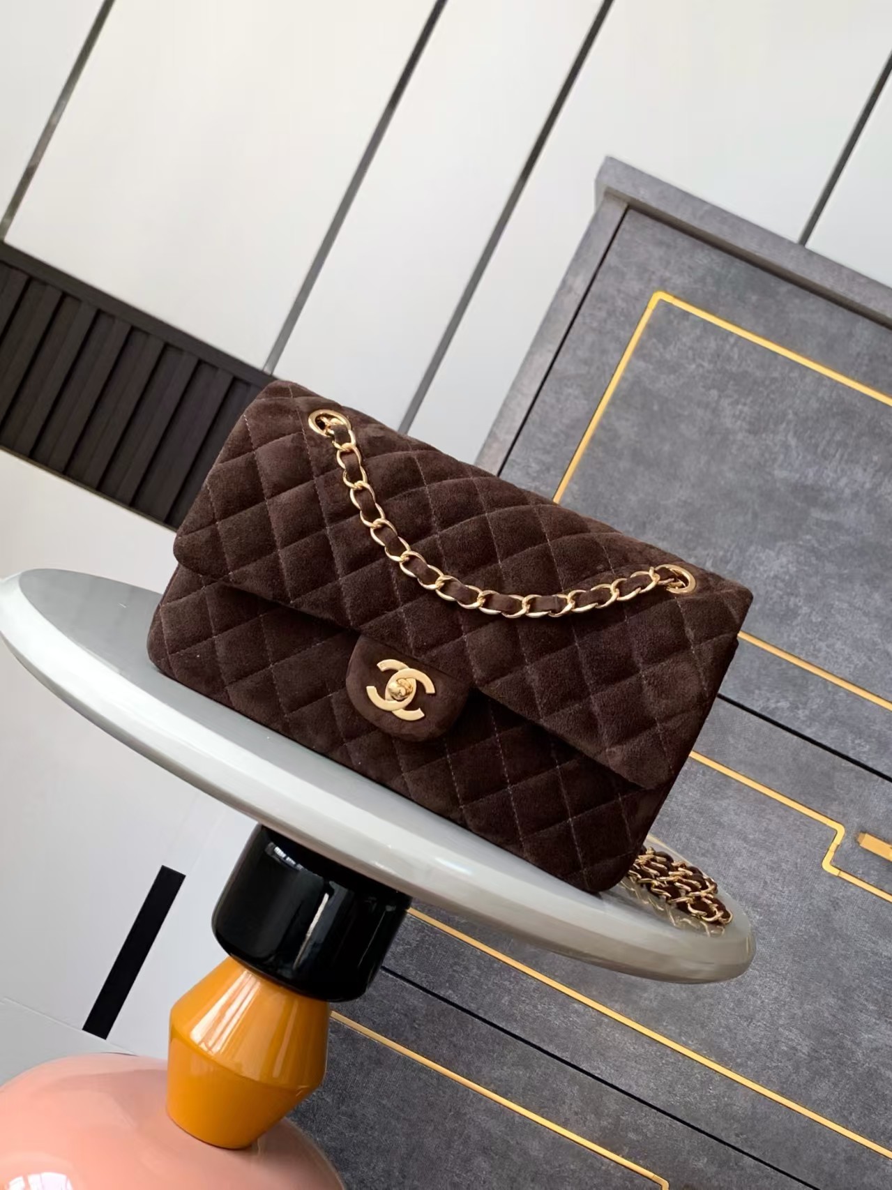 [TOP] CHANEL Classic Flap Bag 25cm - Brown & GHW - 711 Luxury