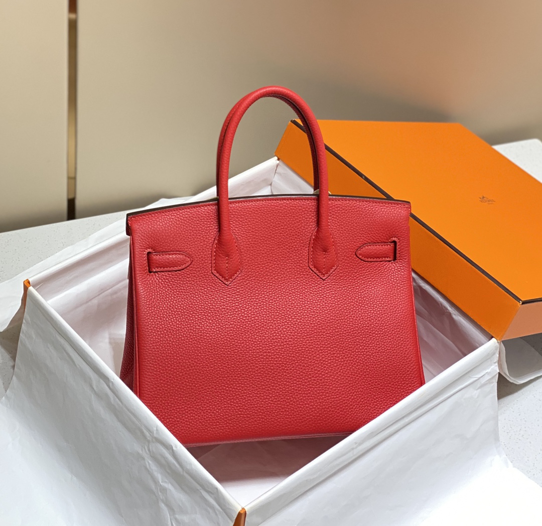 [TOP] HERMES Birkin Togo Leather 30cm - Rouge Laque & GHW - 711 Luxury