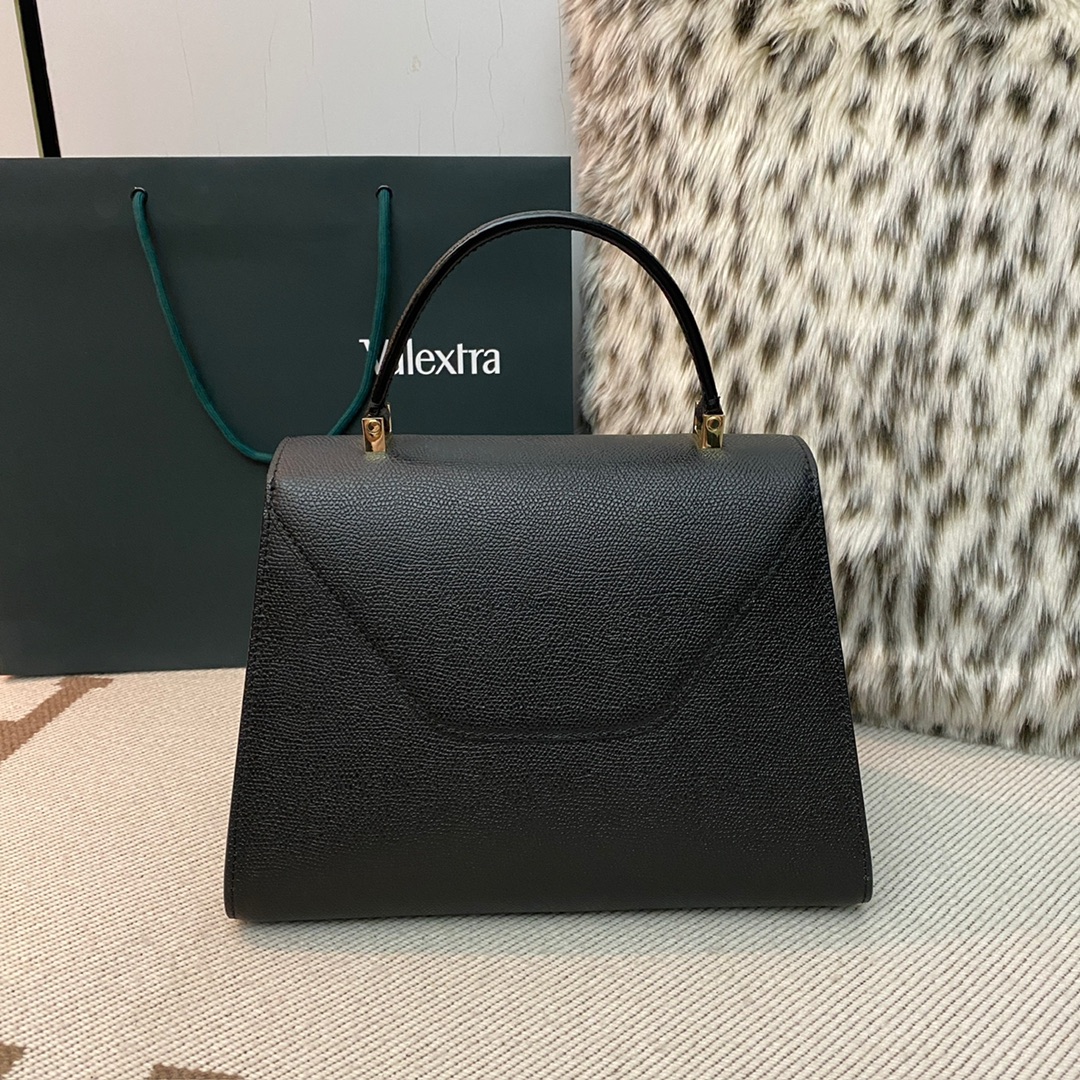 [TOP] VALEXTRA lside Bag 26x20x12cm - Black - 711 Luxury