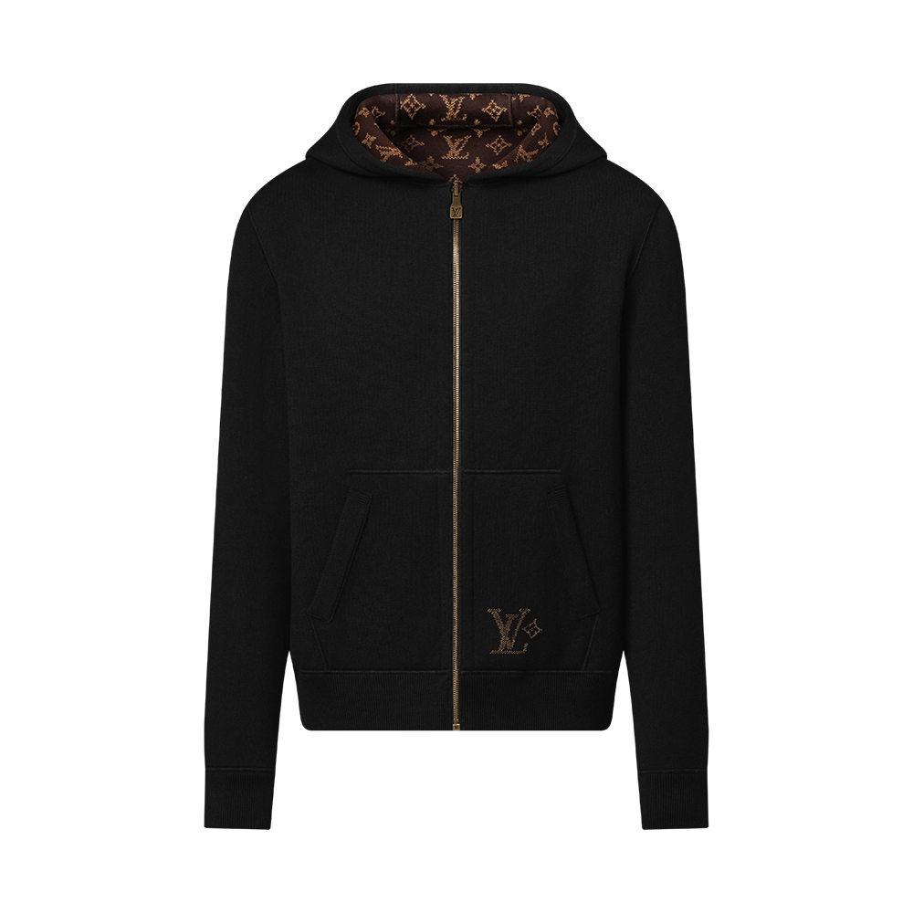 LOUIS VUITTON Monogram Reversible Double Face Hooded Blouson 1AJBXH #389574