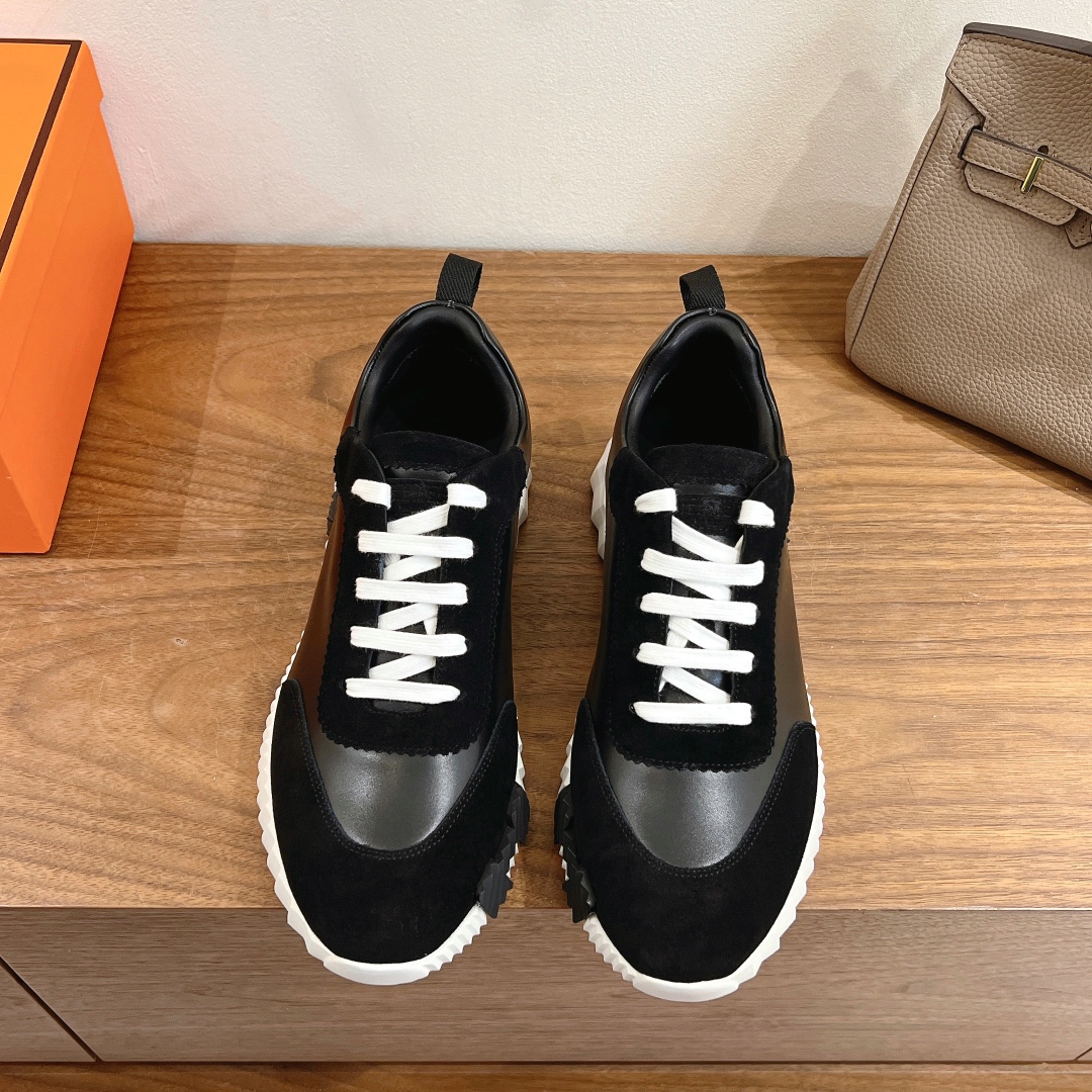 [TOP] HERMES Men's/Women's Casual Shoes - Black - 711 Luxury