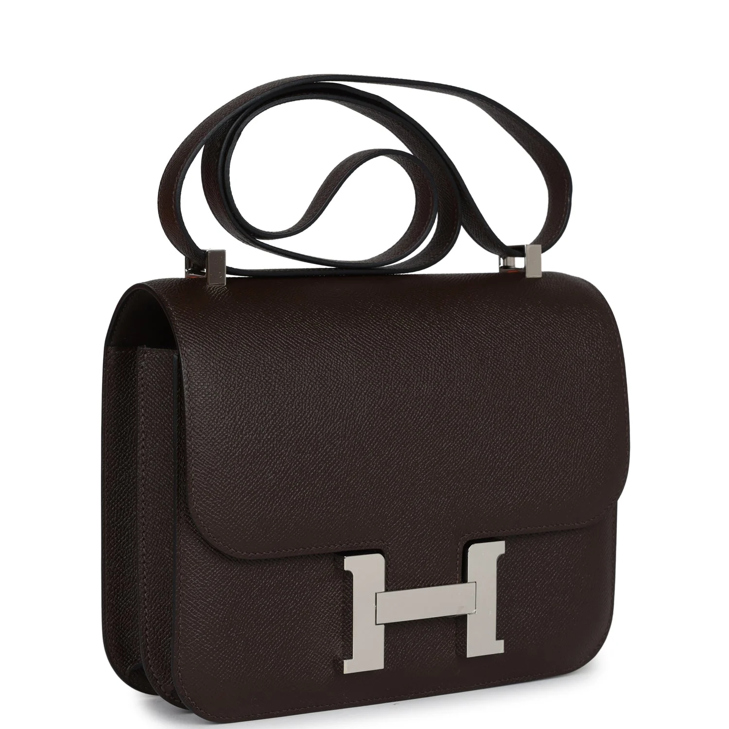 Hermes Constance Chocolate Epsom Palladium Hardware