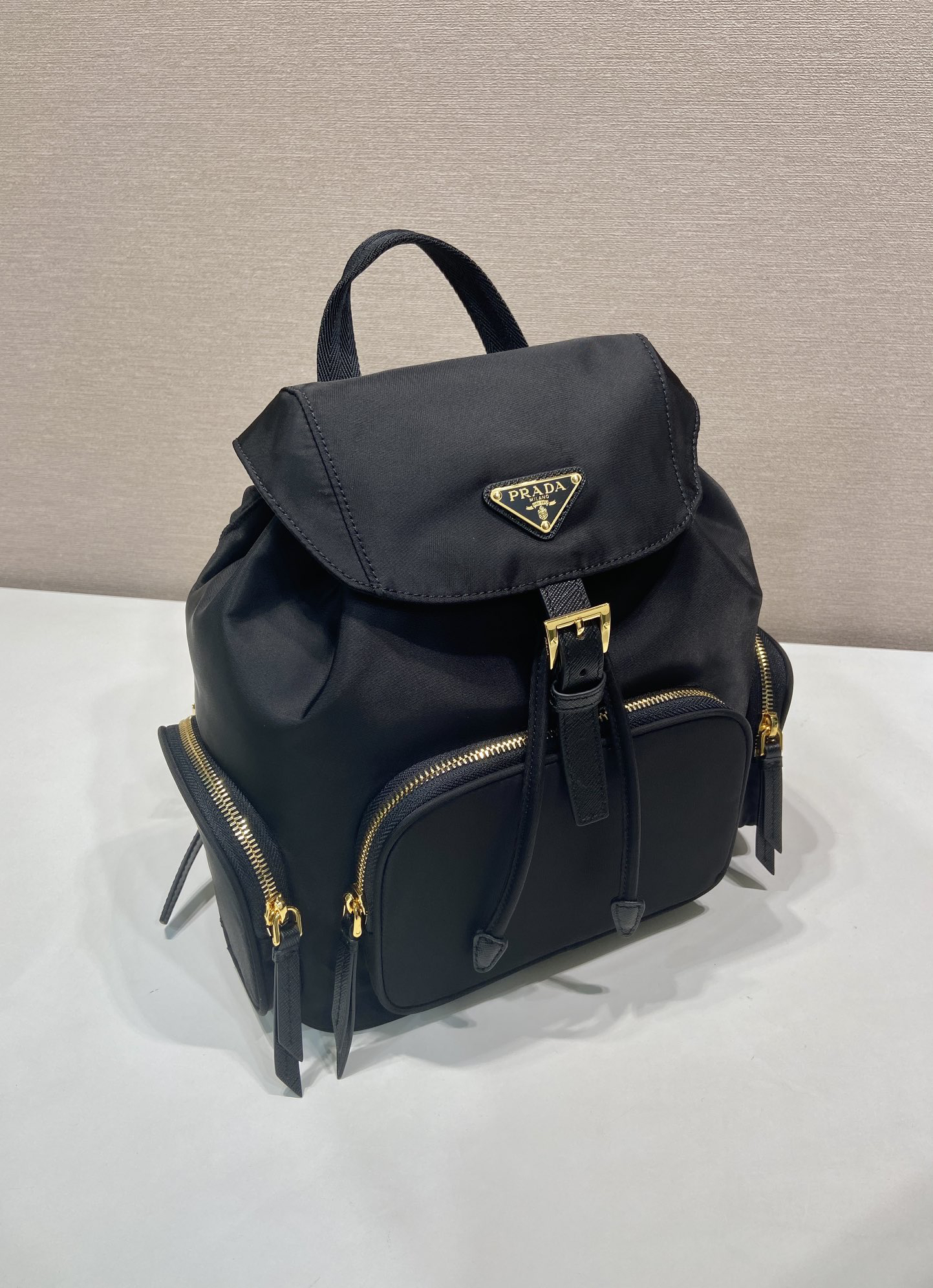 [TOP] PRADA Backpack Nylon 24.5x29x12cm - Black & GHW - 711 Luxury