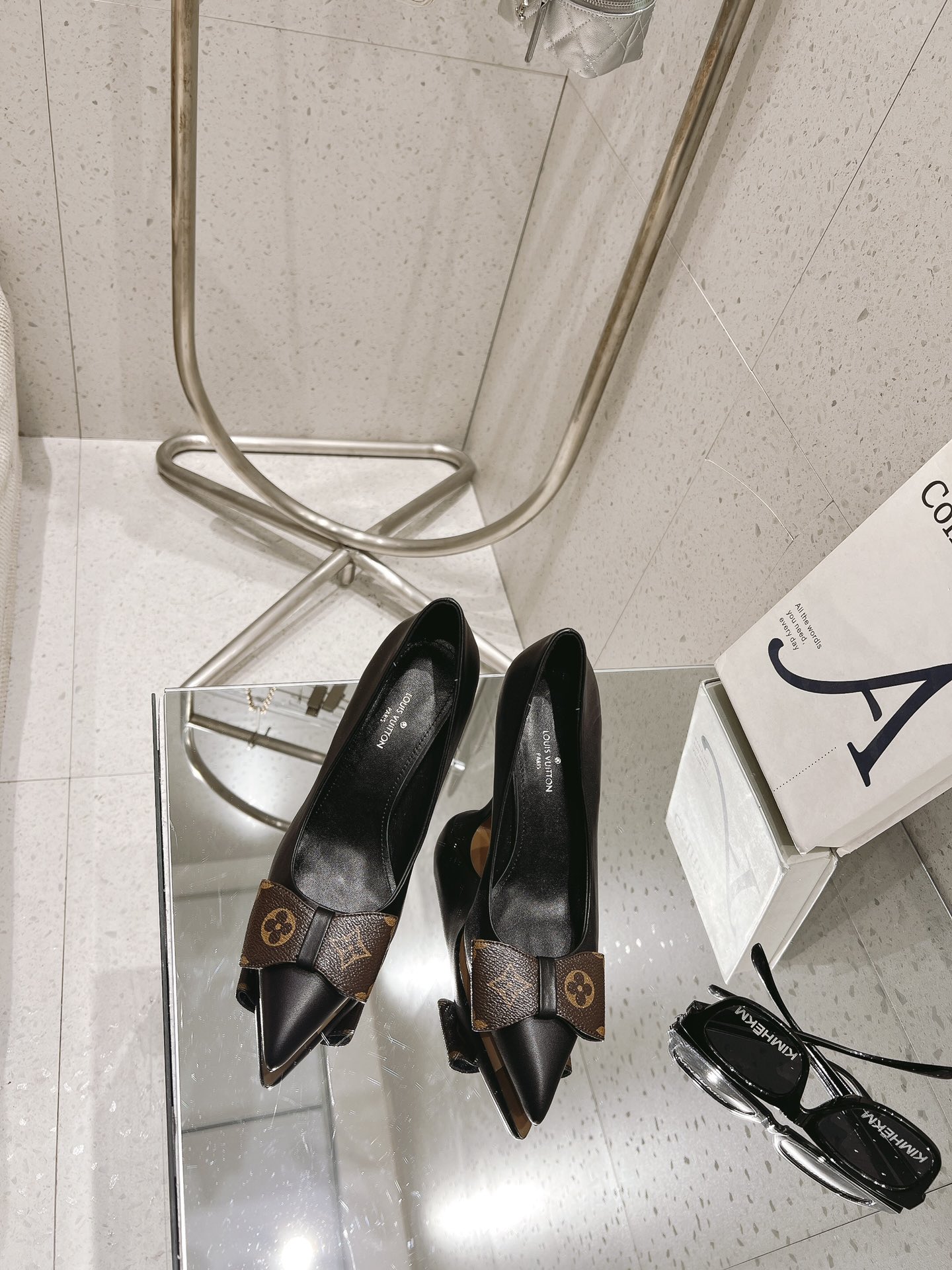 [TOP] Louis Vuitton LV High-heeled Shoes 8.5cm - Black - 711 Luxury