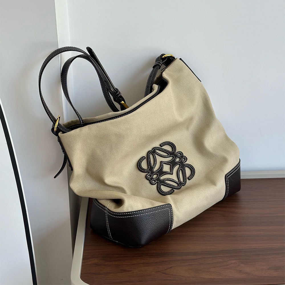 Loewe Bag Loewe Anagram Canvas Patchwork Tote Bag #387141 | Nigo Office