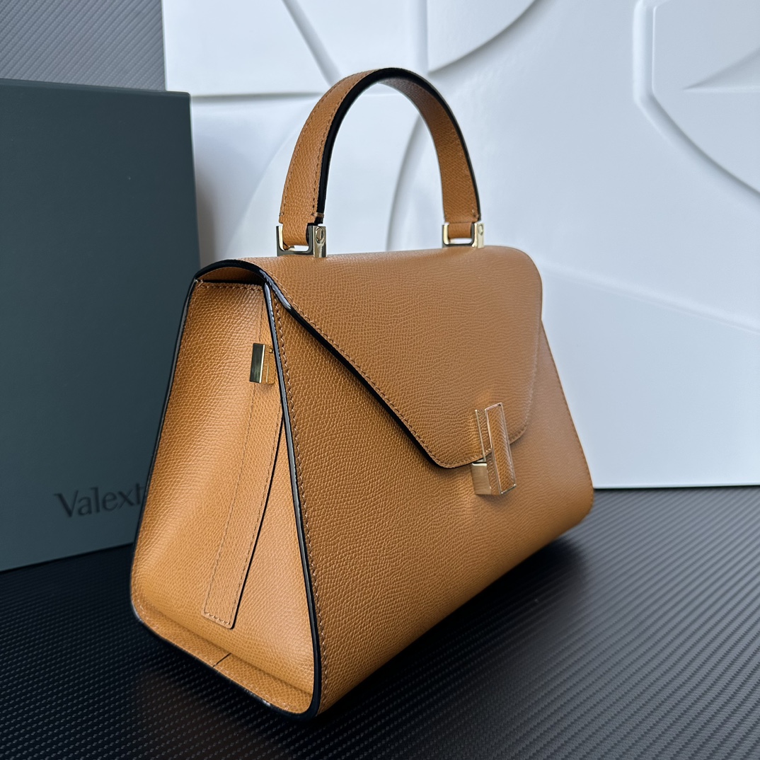 [TOP] VALEXTRA lside Bag 26x20x12cm - Caramel - 711 Luxury
