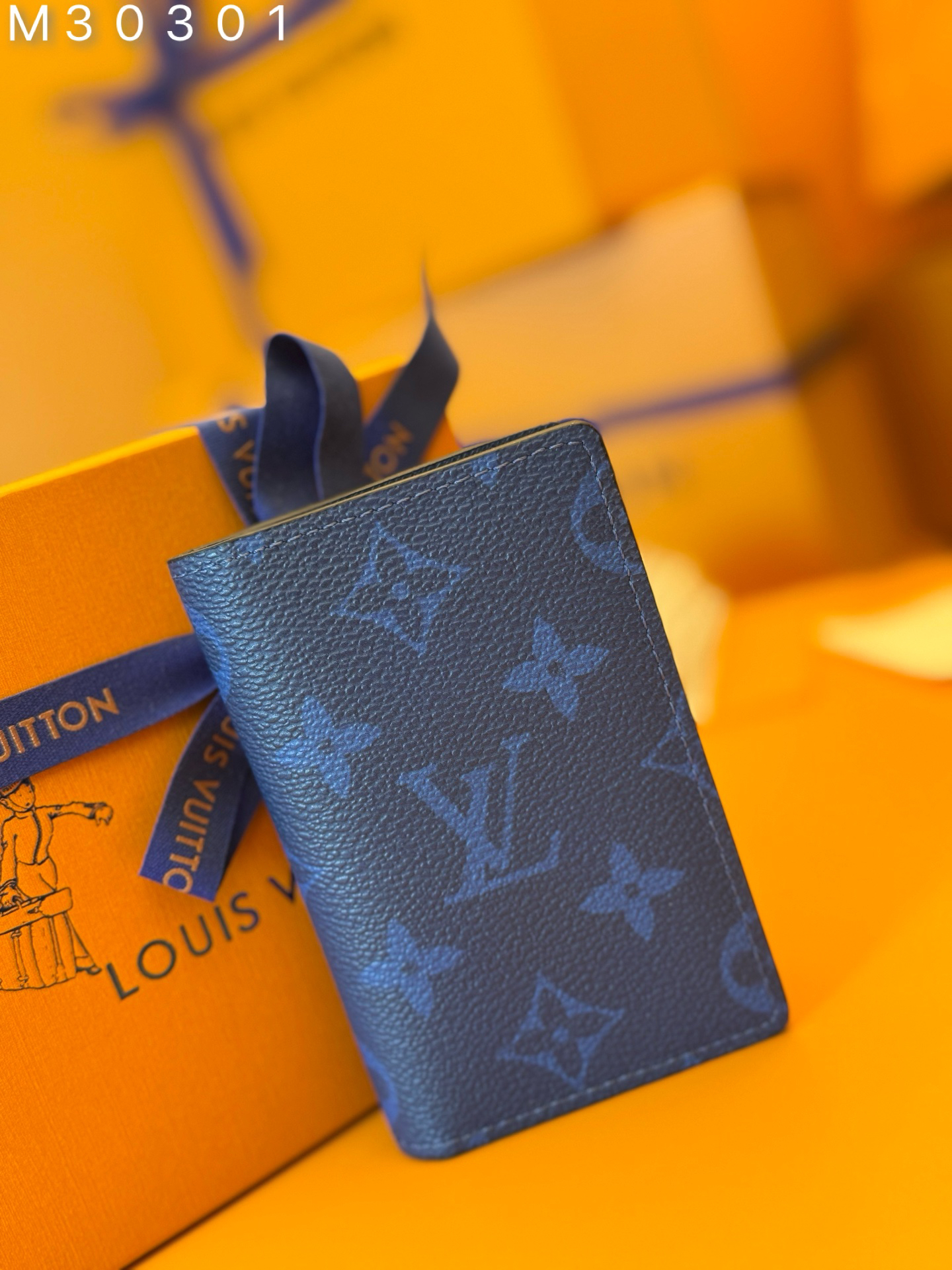 [TOP] Louis Vuitton LV Wallet Taïga Leather 8.0x11.0x1.0cm - Dark Blue - 711 Luxury