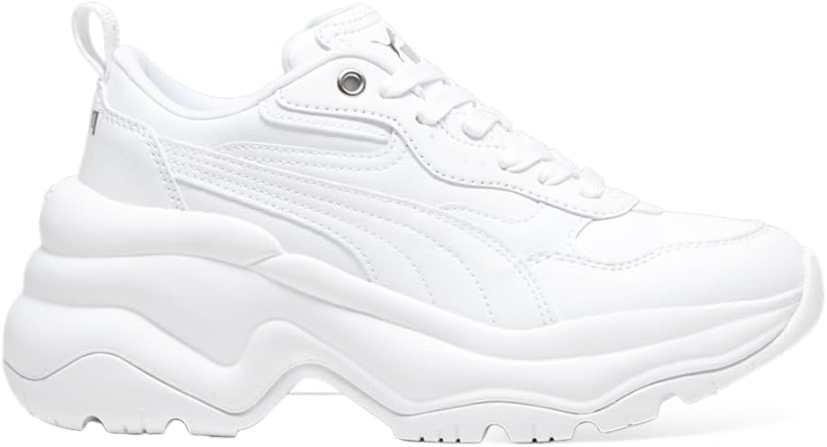 PUMA Womens Cilia Perforated Lace Up Sneakers Shoes Casual - White