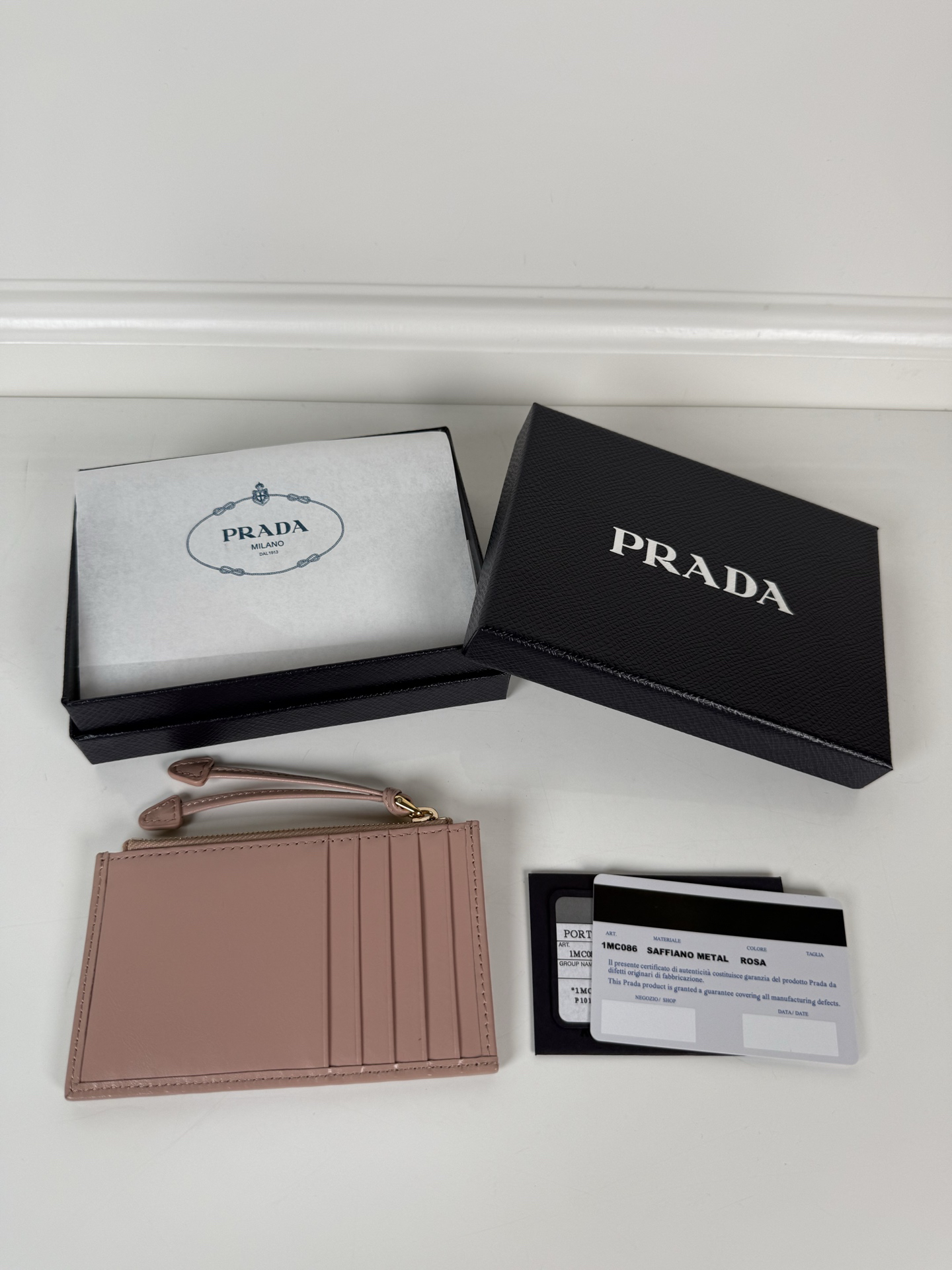 [TOP] PRADA Short Wallet 8cm*13cm - Pink - 711 Luxury