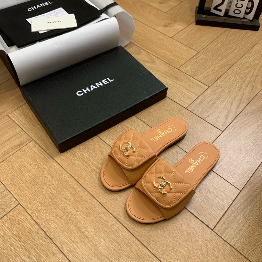 [TOP] CHANEL Slippers - Brown - 711 Luxury