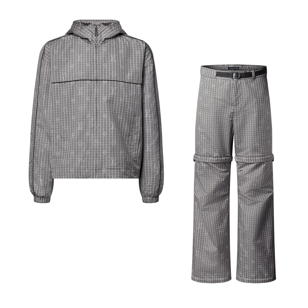 LOUIS VUITTON Monogram Check Windbreaker and Convertible Pants #387152