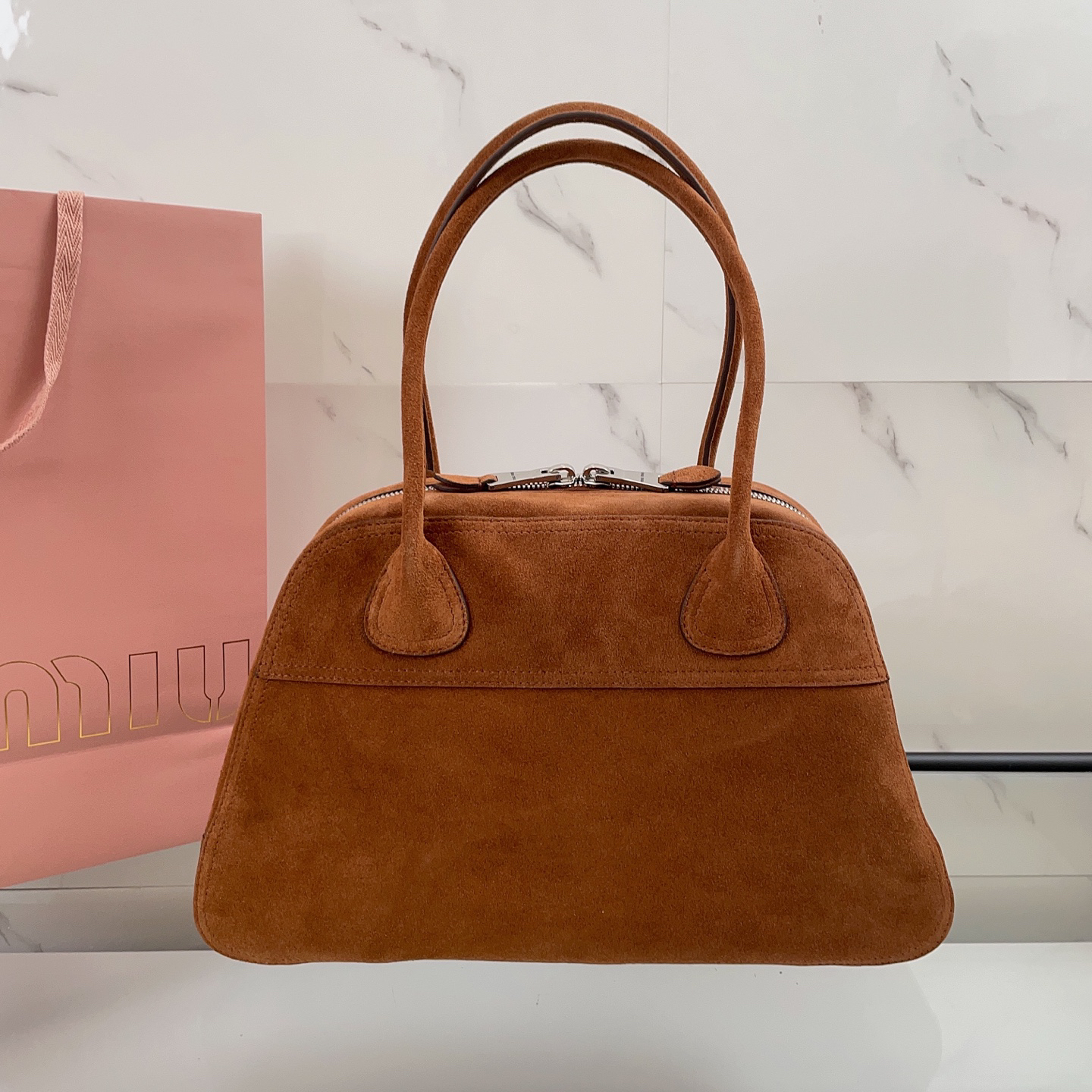[TOP] Miu Miu Vivant Handbag 40X24X13CM - Brown - 711 Luxury