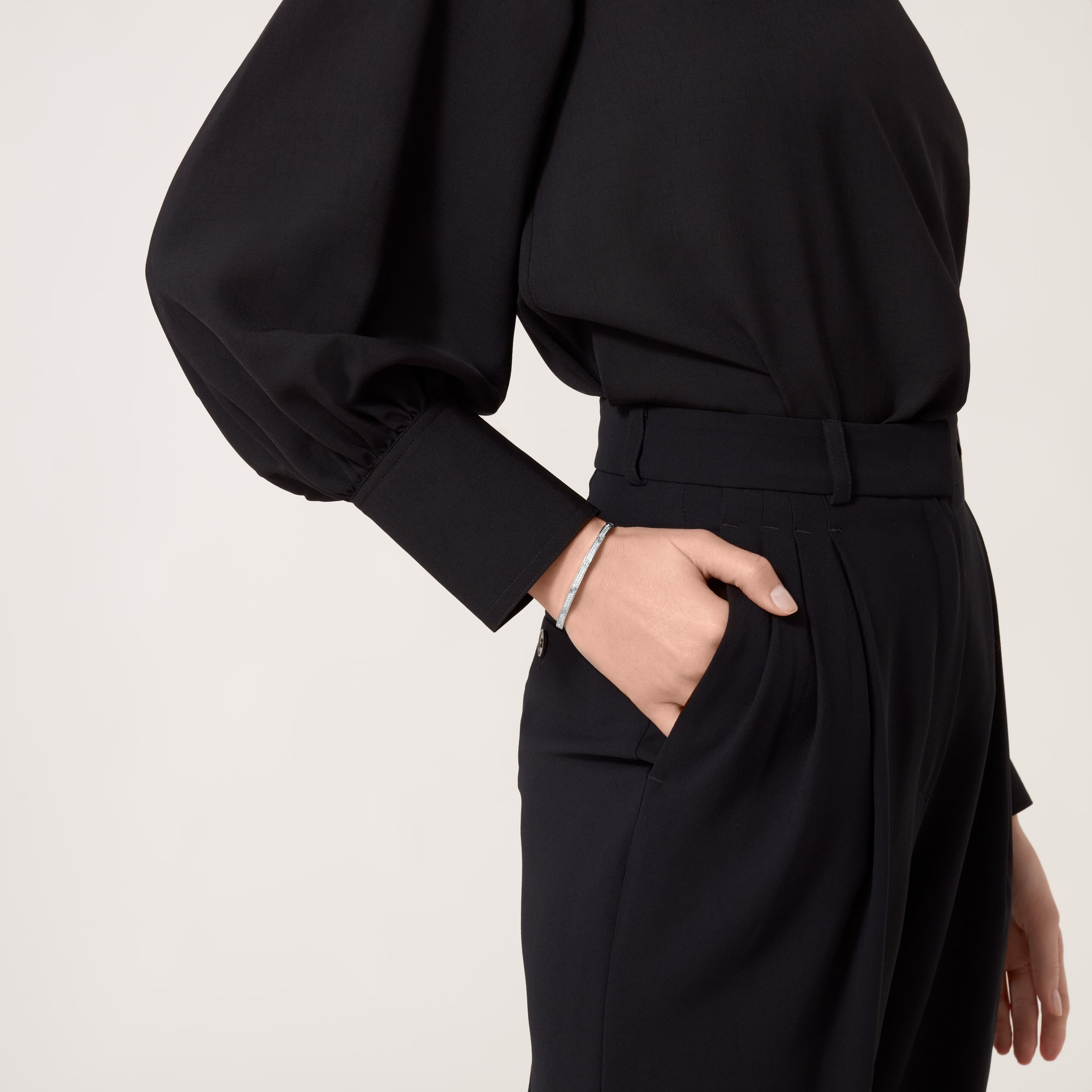 Carty Love Stardust Bracelet ,White Gold ,2 row Moissanite