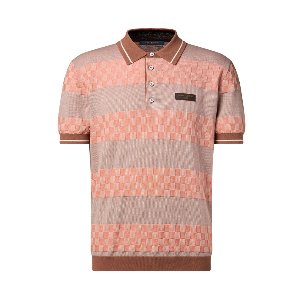 LOUIS VUITTON Damier Striped Polo Shirt #384526