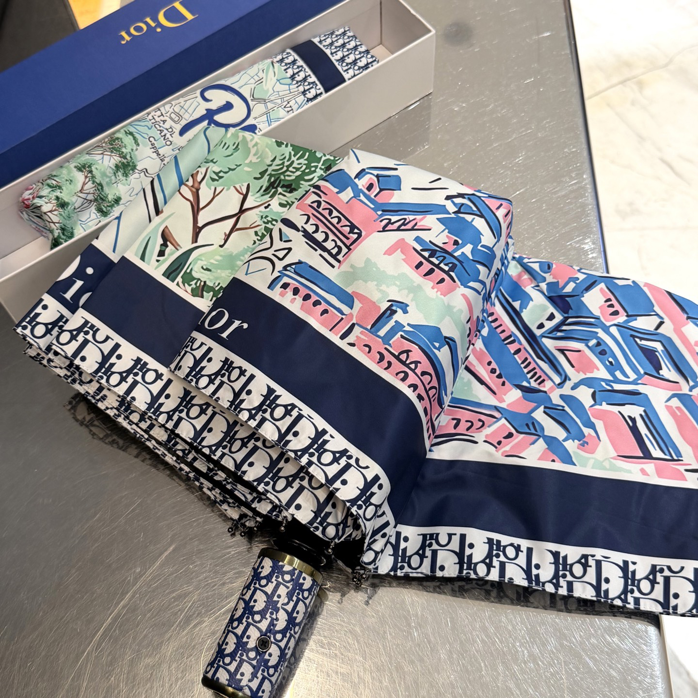 [TOP] Christian Dior Umbrella - Blue - 711 Luxury