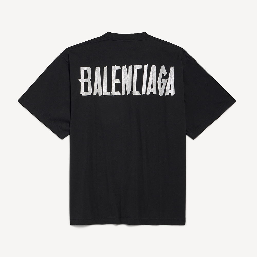 Balenciaga Clothing Balenciaga Glitter Tape Type Large Fit T-shirt #394203 View 2 | Nigo Office