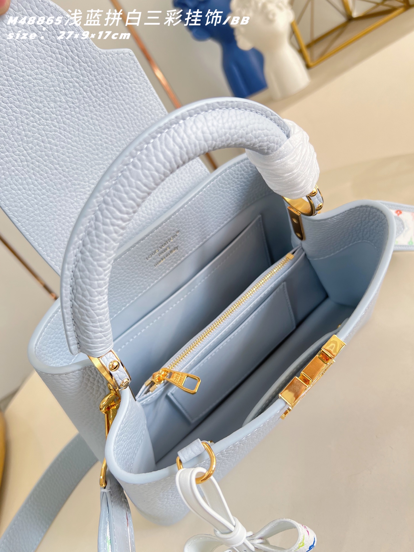 [TOP] Louis Vuitton LV Capucines Bag 21cm/27cm - Light Blue