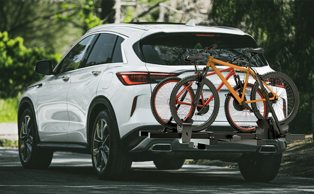 Heavy-Duty Steel Electric Bike Hitch Rack – Rear Mount Bicycle Carrier for Cars, SUVs & Trucks