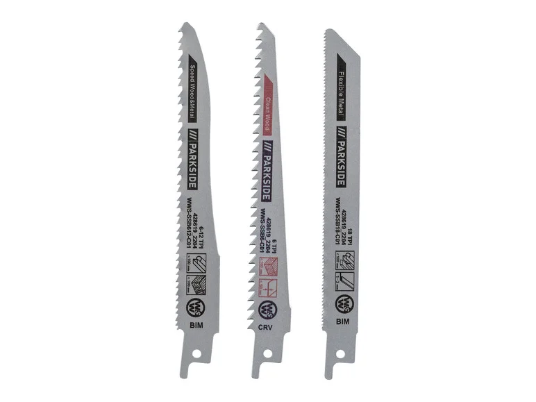 PARKSIDE Set de 3 lames de scie sabre