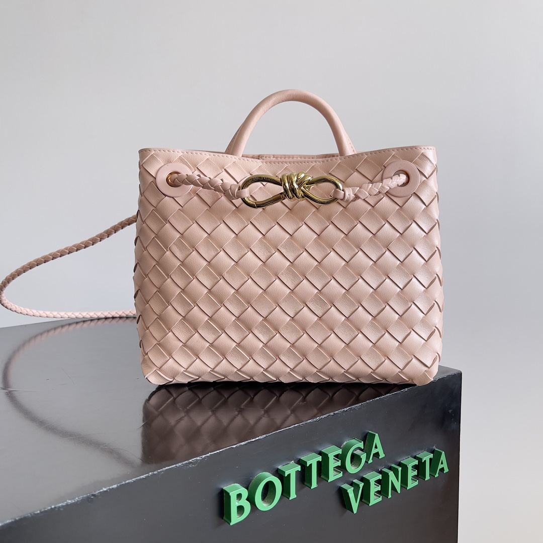 [TOP] Bottega Veneta BV Andiamo Bag Lambskin 25x22x10.5cm - Pink - 711 Luxury