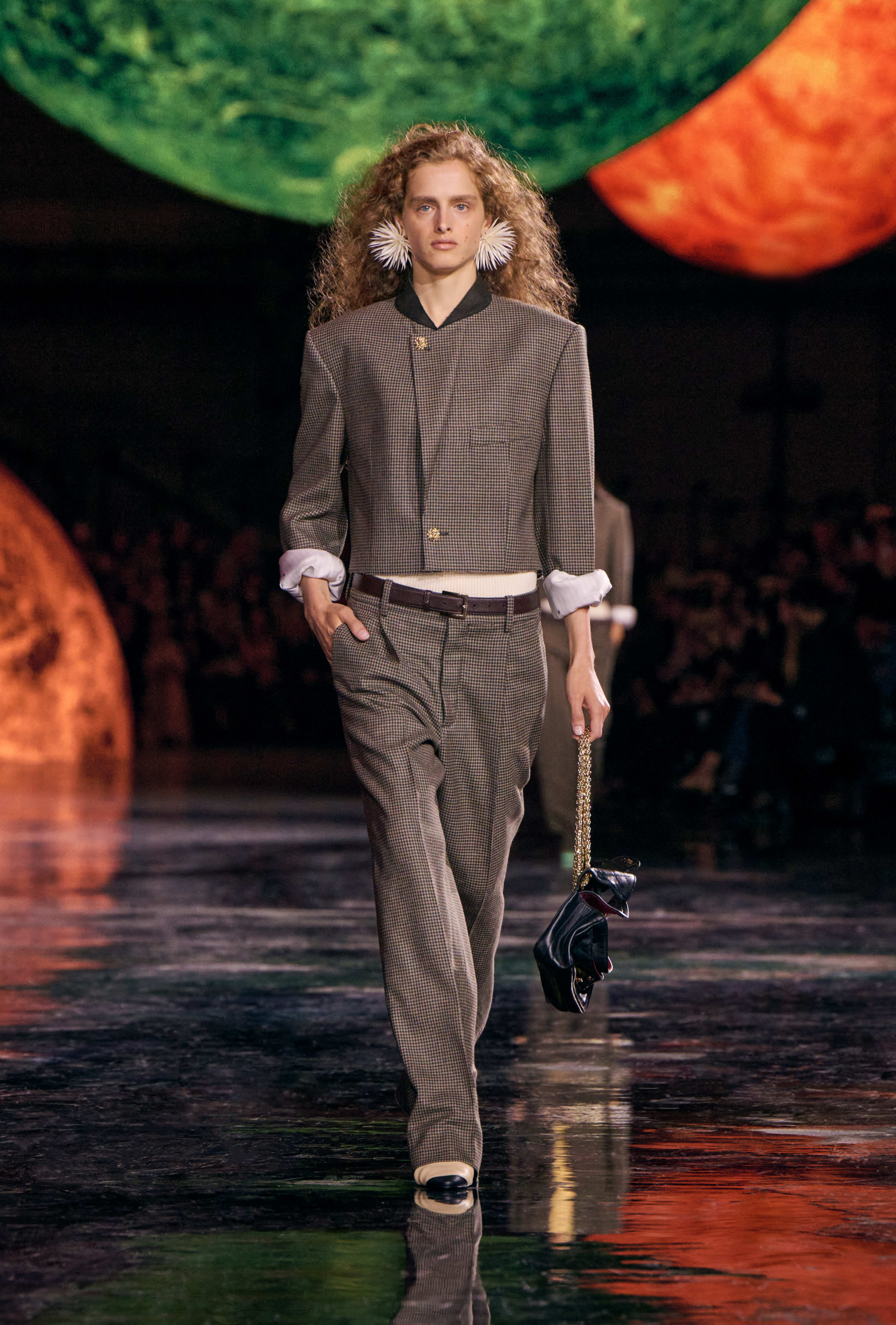 CHANEL 2.55 Handbag Lambskin Gold-tone Metal Black #377244