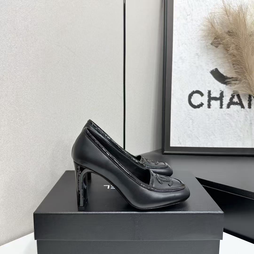 [TOP] CHANEL Height Heel Pumps - Black - 711 Luxury