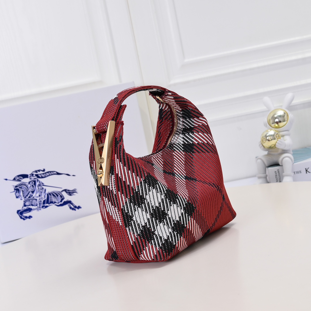 [TOP] BURBERRY Plaid Bag 21.5 x 10.5 x 23cm - Red - 711 Luxury